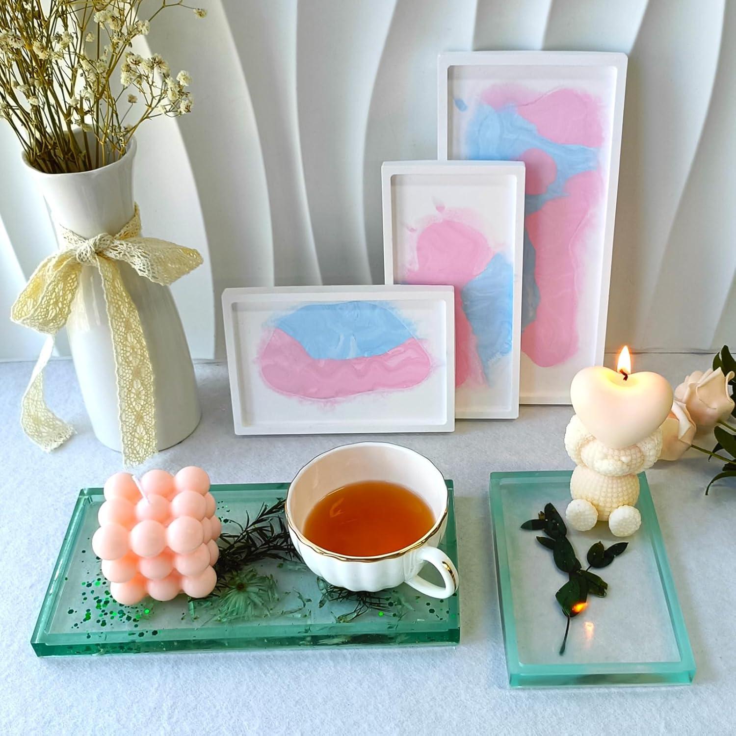 Moldes de Silicona Rectangulares Midnadiy para Resina - 3 Piezas