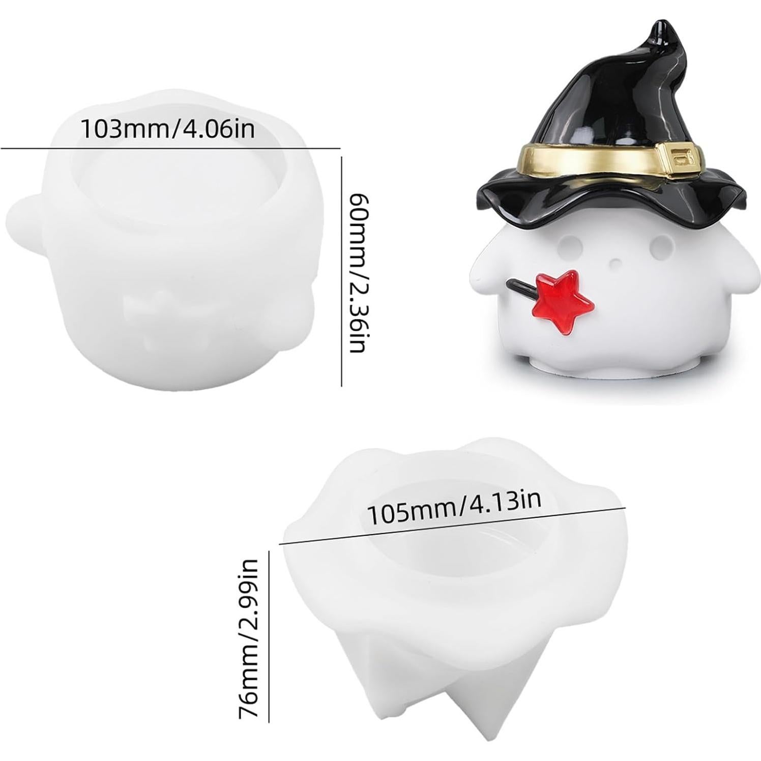 Molde de Silicona para Tarro Fantasma Japleed 10.16 cm Halloween