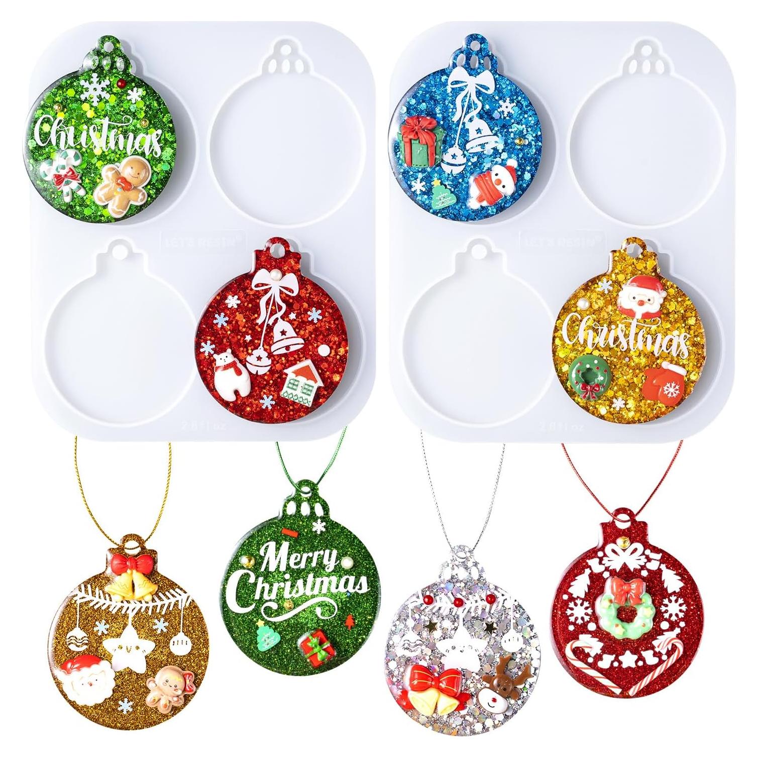 Moldes de Silicona para Adornos de Navidad LET'S RESIN 8 Cavidades
