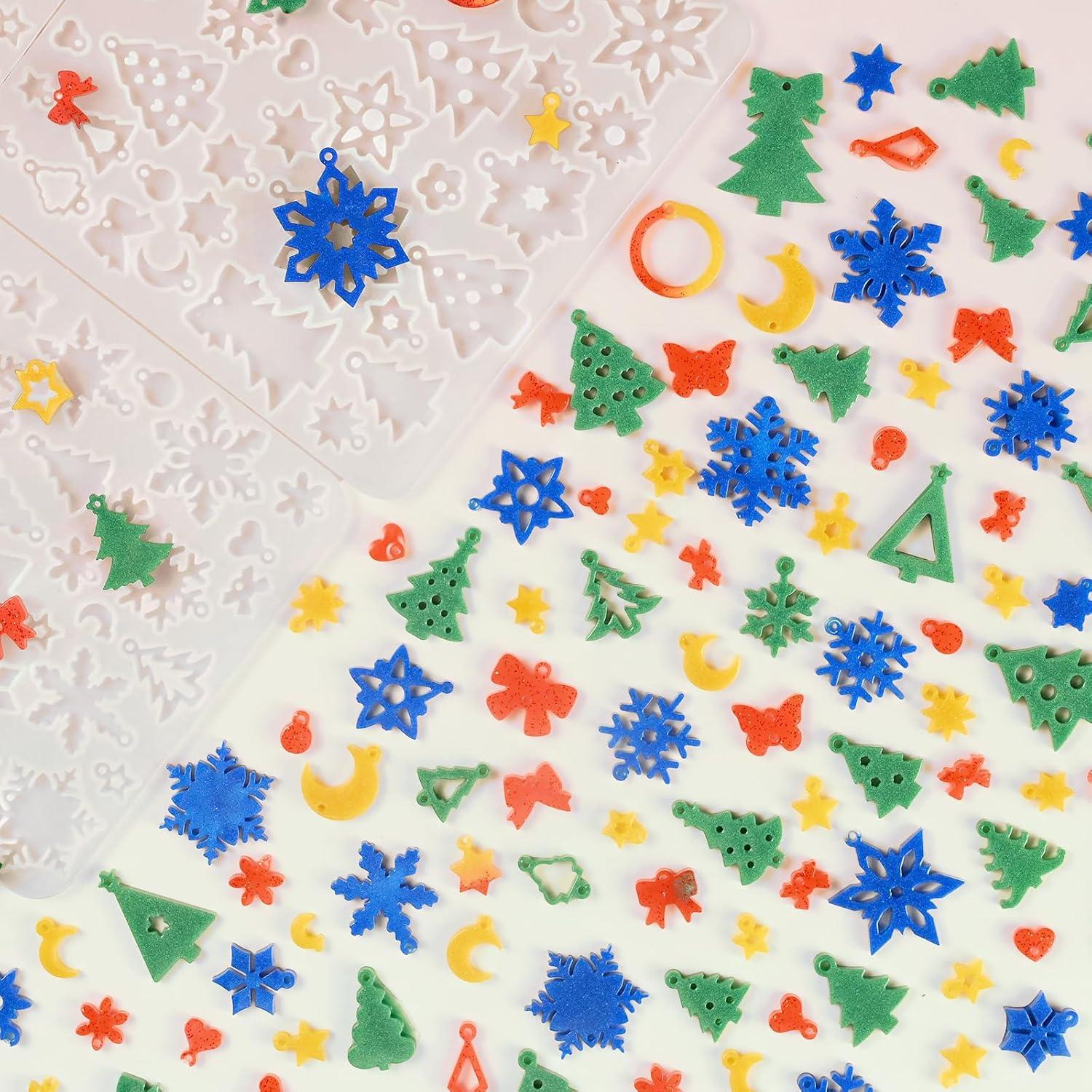 Moldes de Silicona para Pendientes de Resina Navidad ZQYSING