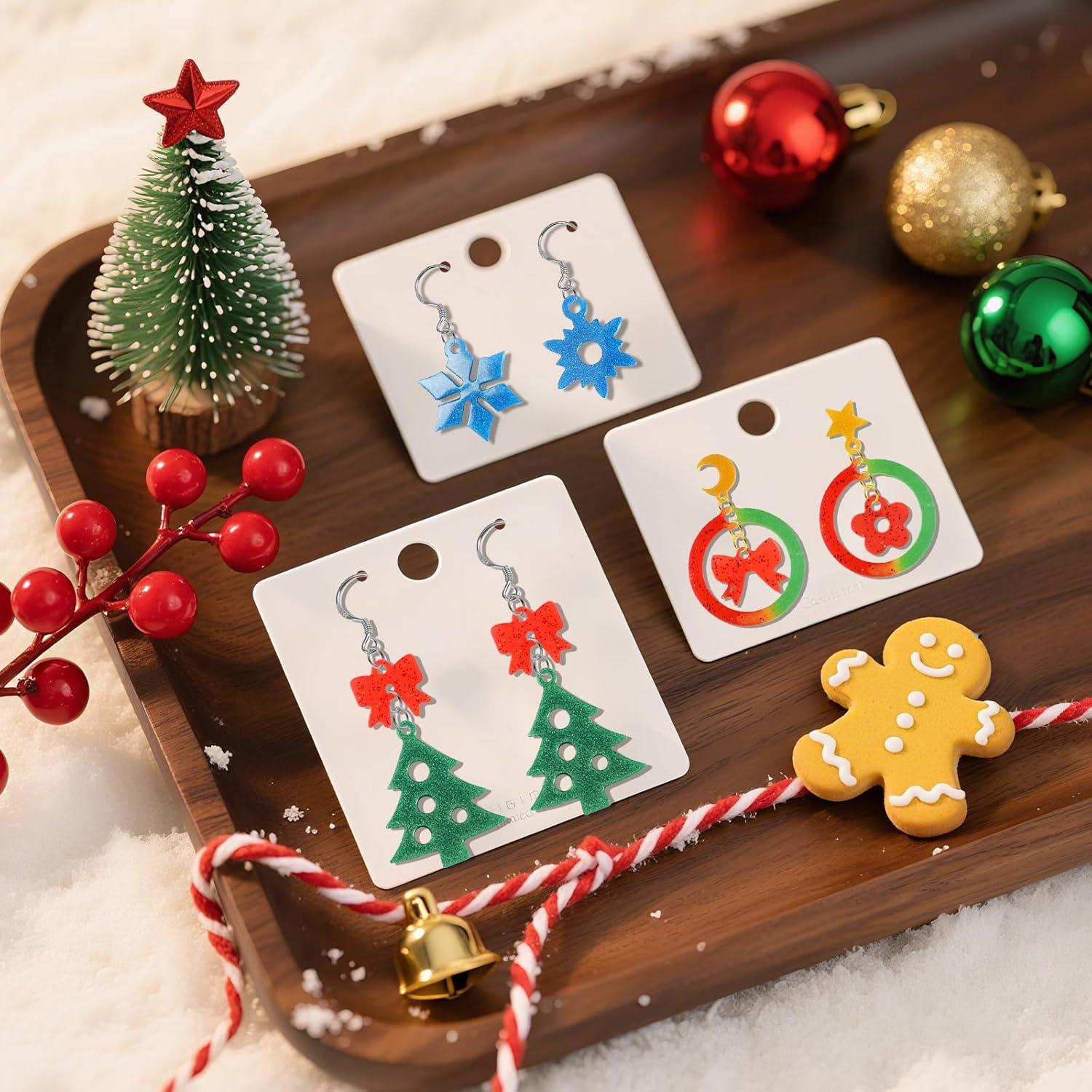 Moldes de Silicona para Pendientes de Resina Navidad ZQYSING