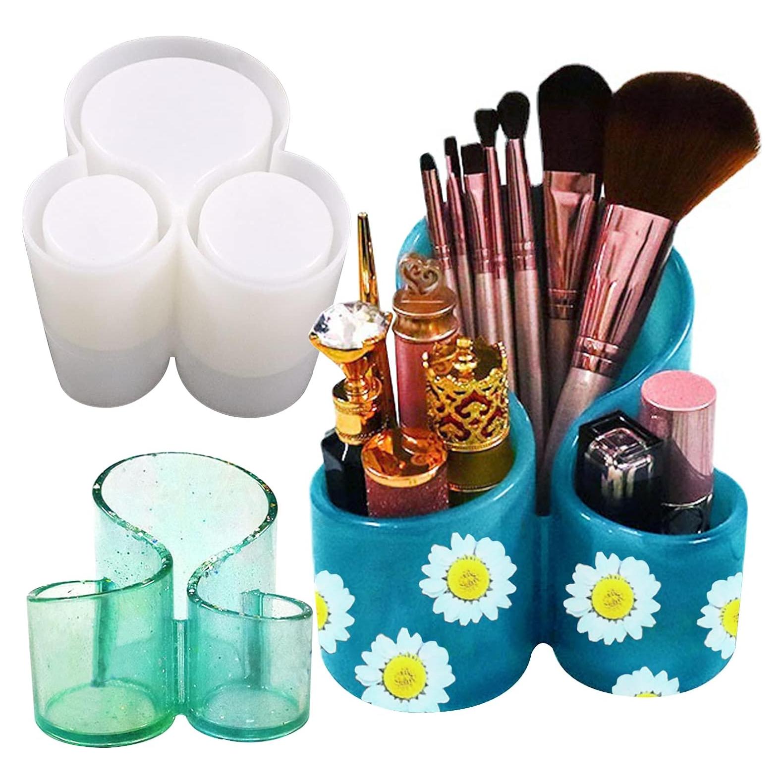 Molde de Silicona Wehous para Almacenamiento de Maquillaje 3 Ranuras