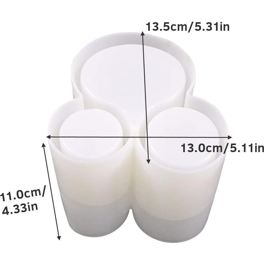 Molde de Silicona Wehous para Almacenamiento de Maquillaje 3 Ranuras