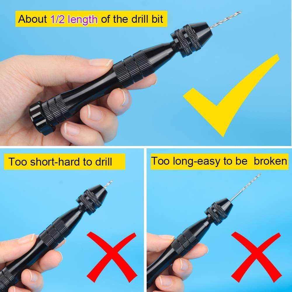 Taladro Manual LEOBRO 12 cm con 10 Brocas de Acero 0.8-3 mm