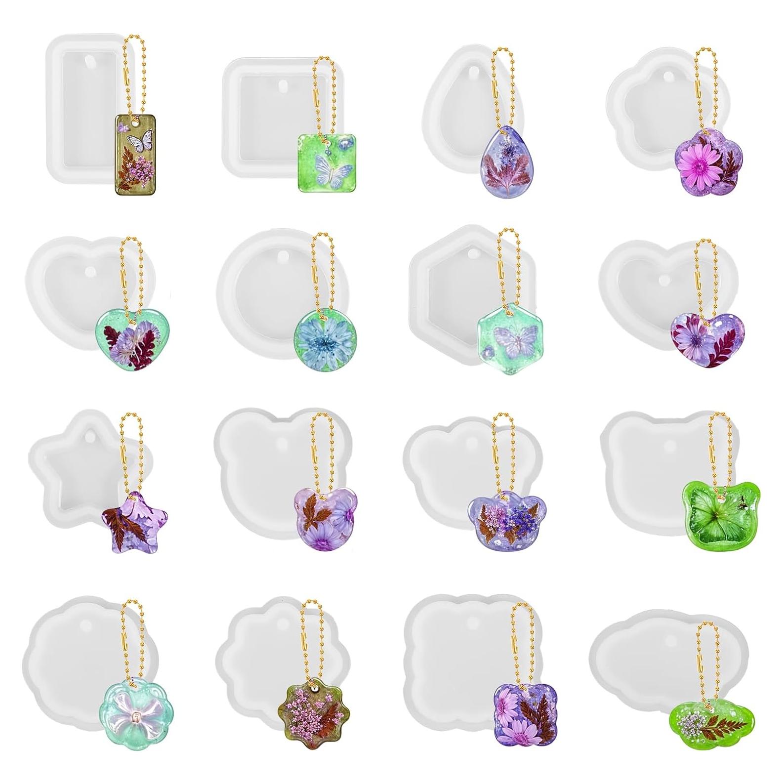 Kit 16 Moldes de Silicona para Llaveros Quilax 3.5cm