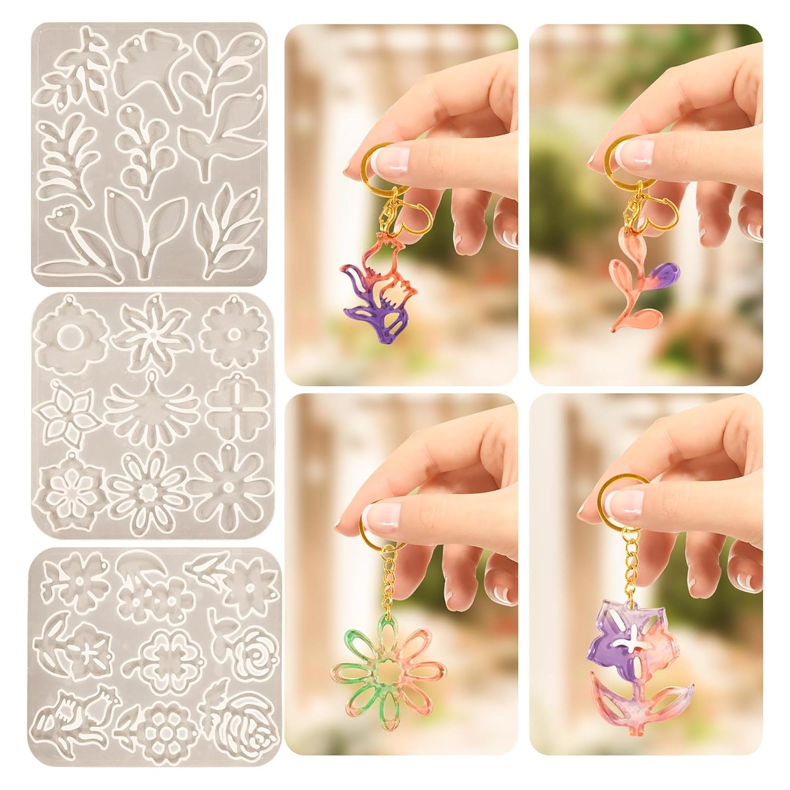 Paquete de 3 Moldes de Silicona ESEENS para Resina y Velas