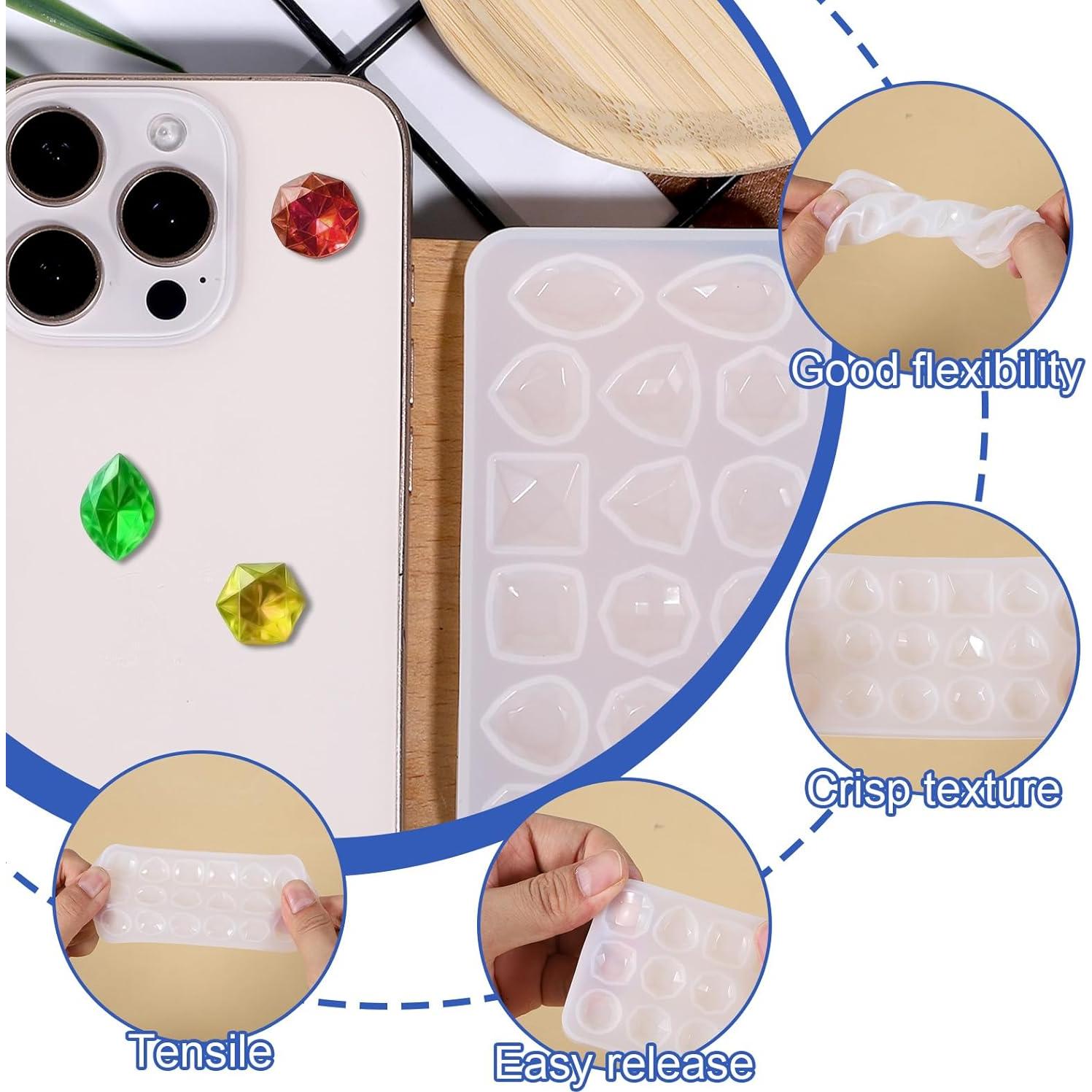 Juego de 4 Moldes de Silicona para Joyería Exclaith 11x6.2cm