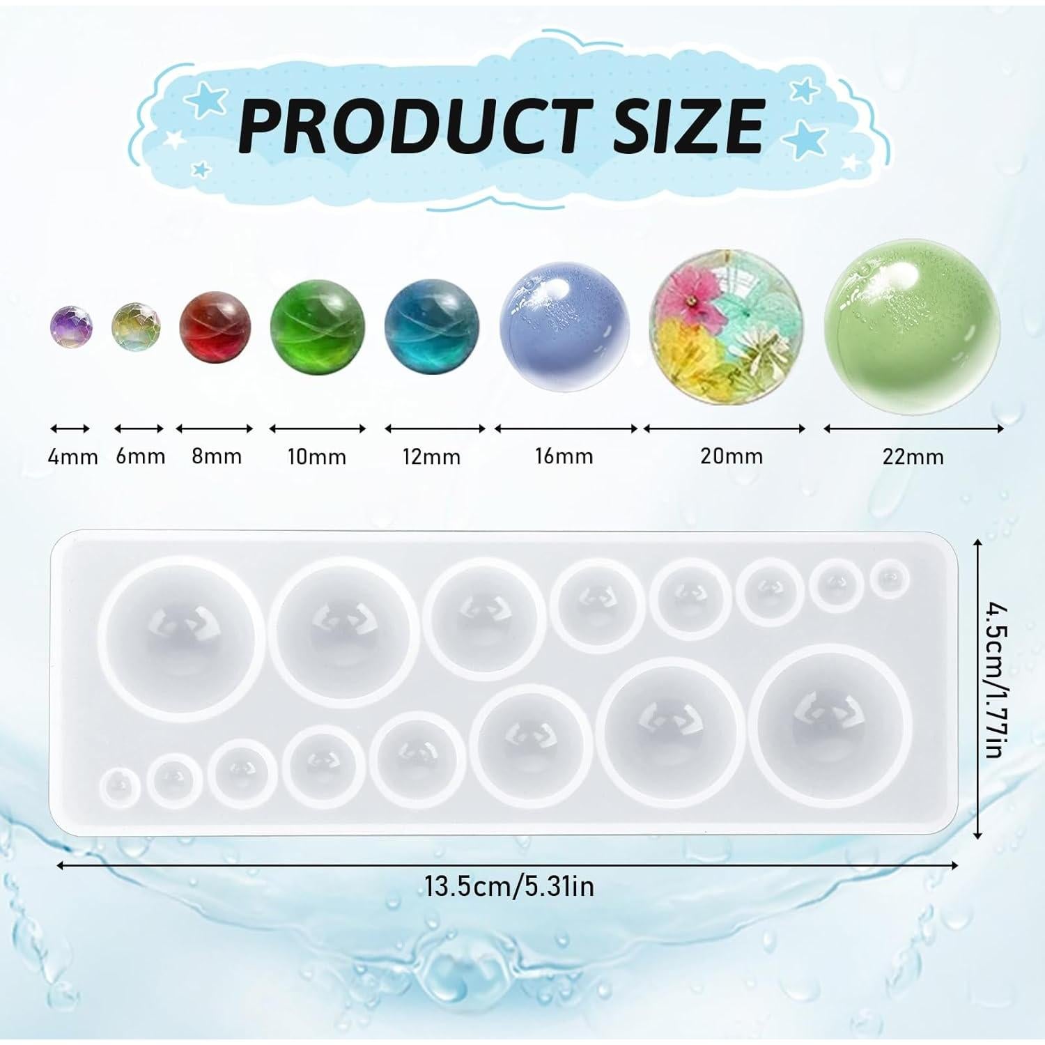 Molde de Silicona Redondo InnoHHustle 2 Pcs para Joyería