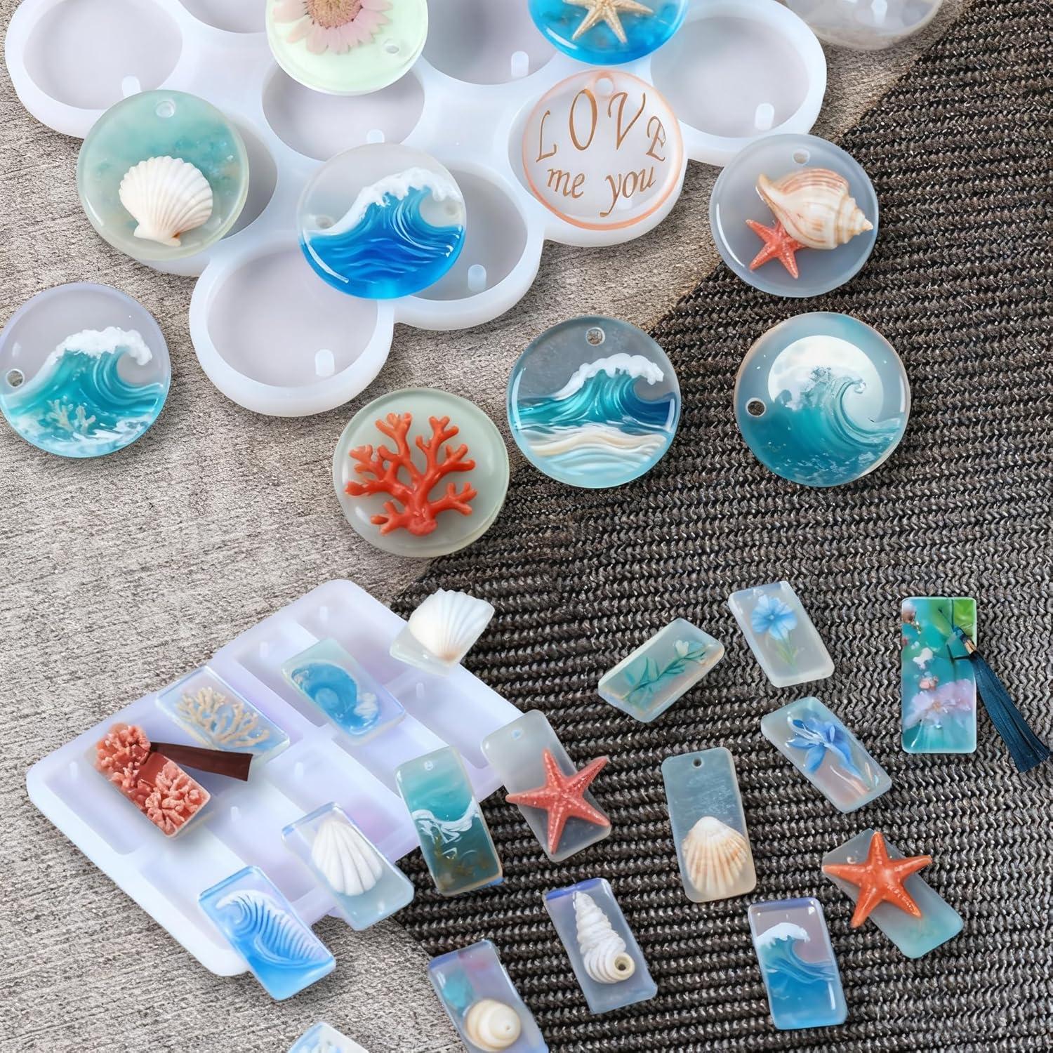 Moldes de Silicona para Resina YRIHJIXQ 2 Piezas 20x15 cm