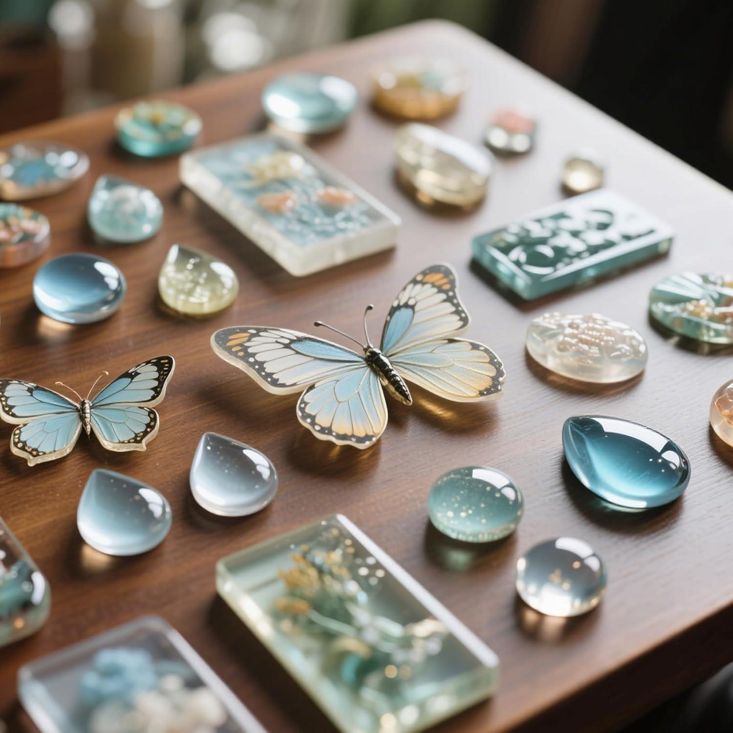 Kit de Moldes de Aretes de Resina Quuztao 54 Pcs Silicona