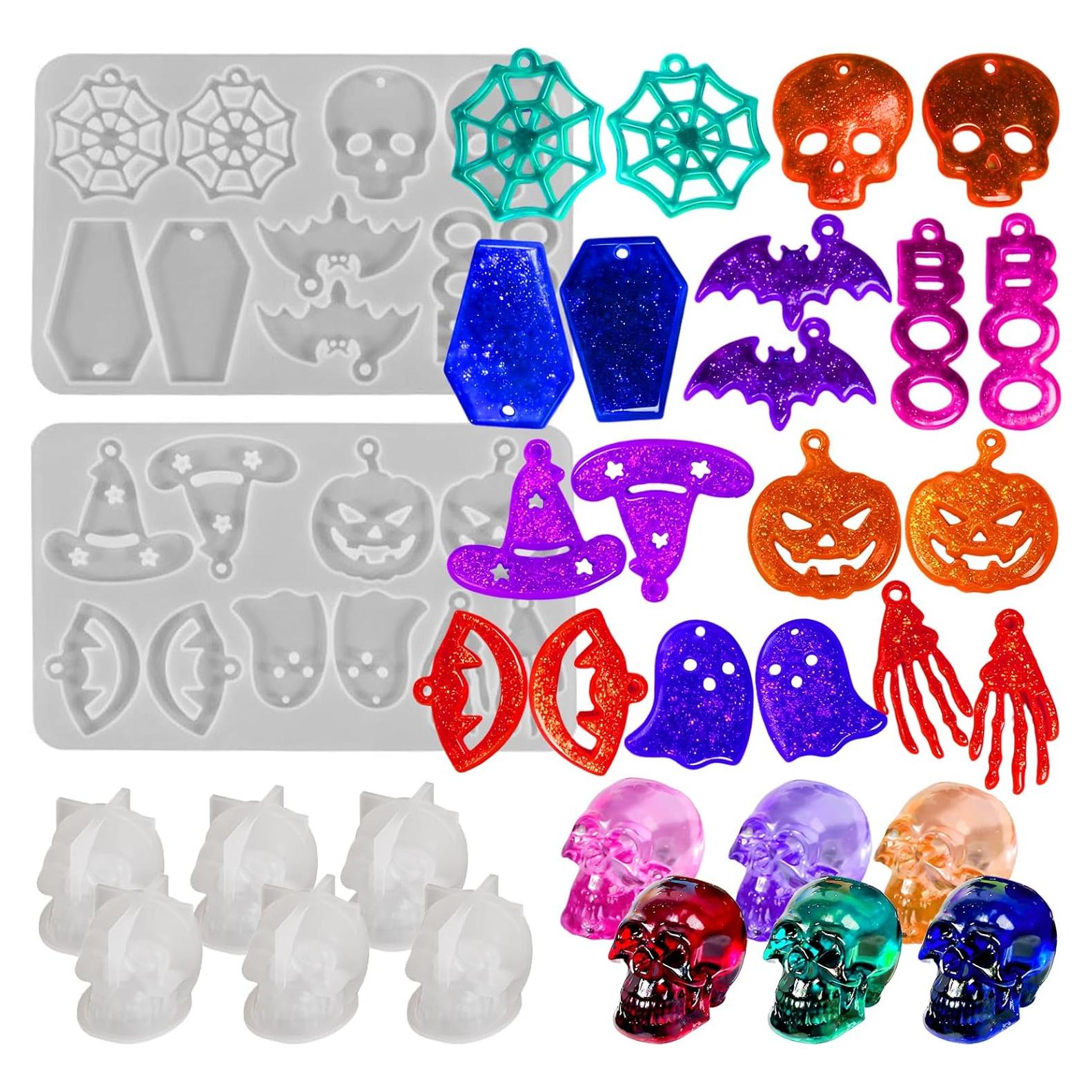 Moldes de Silicona Halloween Wehous 8 Piezas para Resina