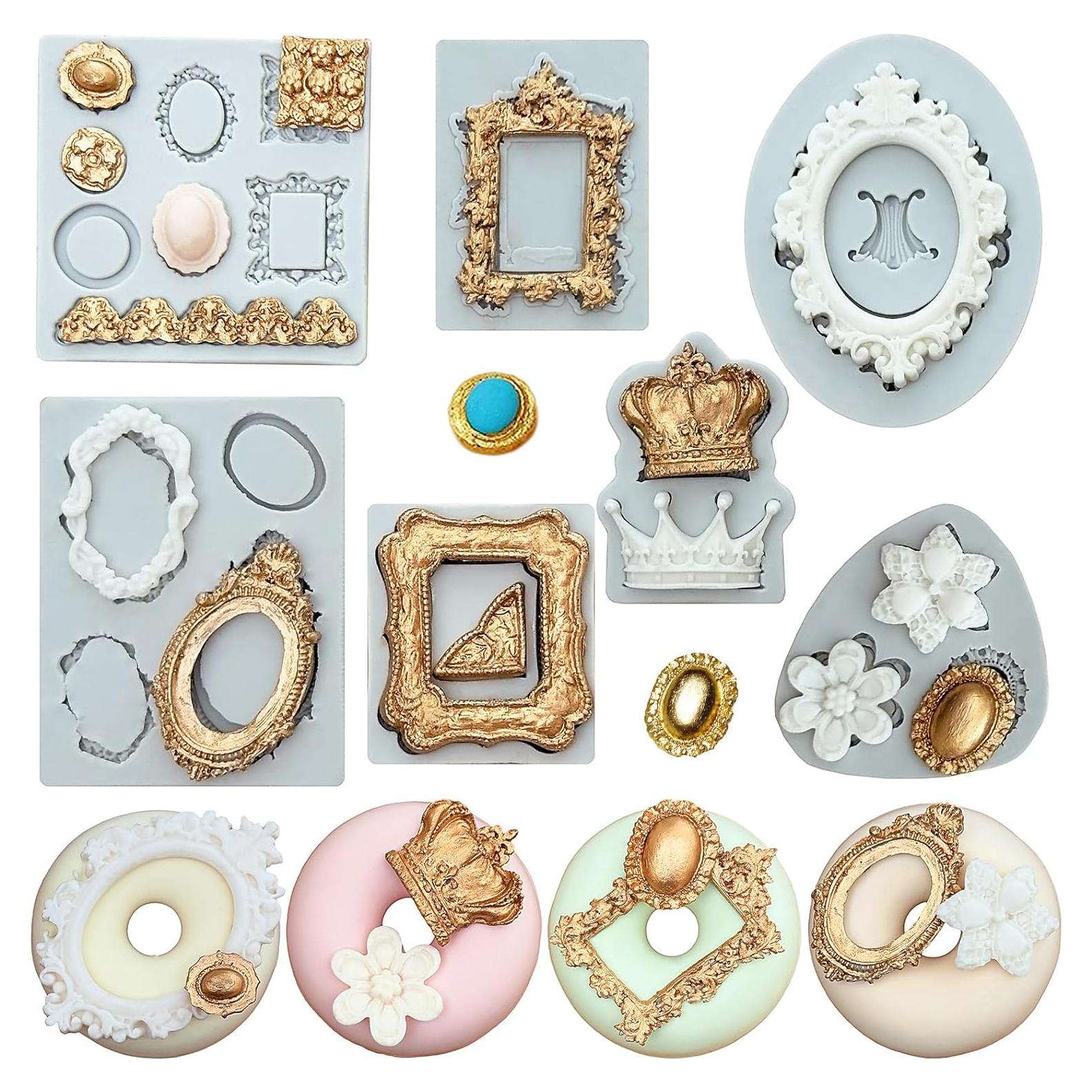 Molde de Silicona para Fondant Vintage 7 Piezas LLchunyun