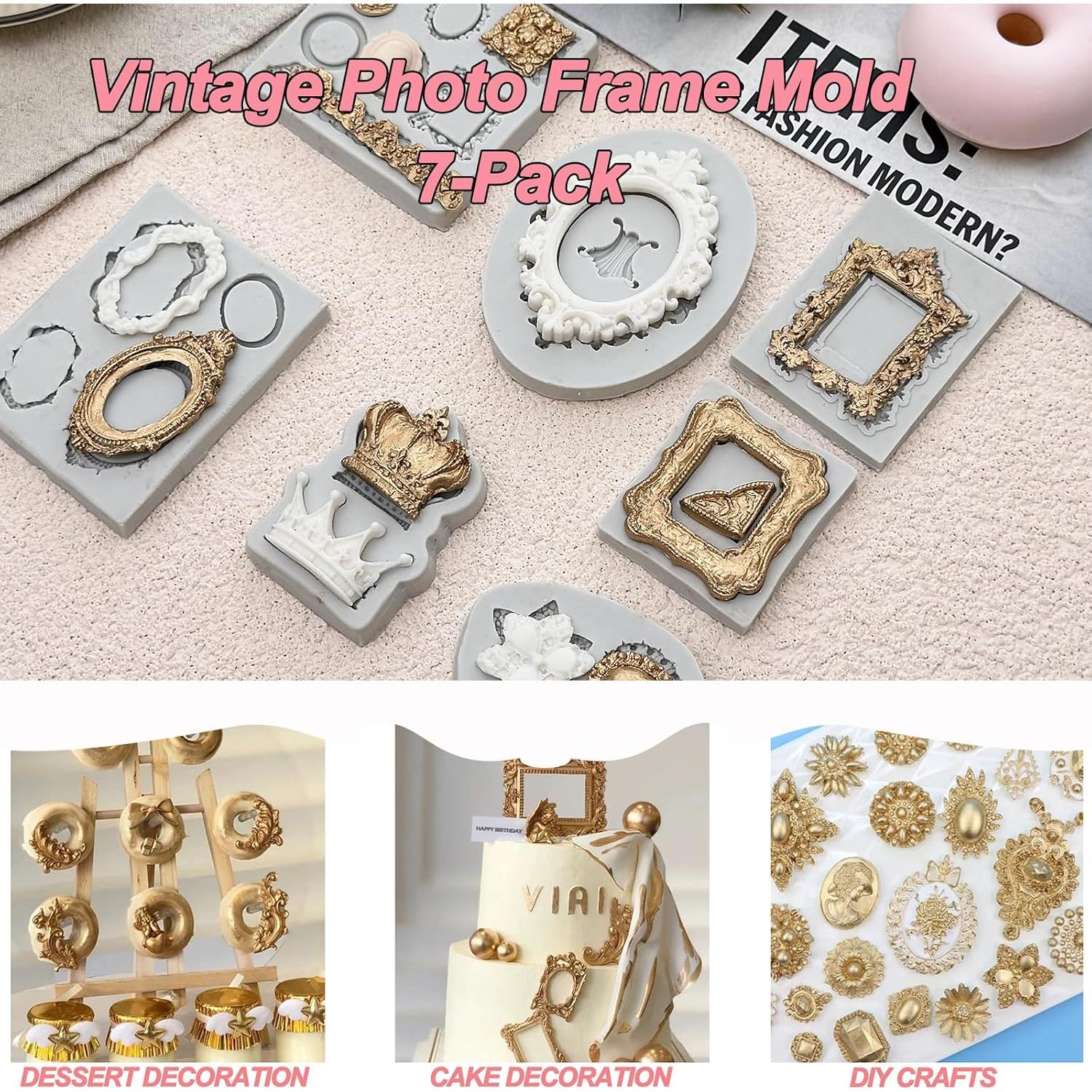 Molde de Silicona para Fondant Vintage 7 Piezas LLchunyun