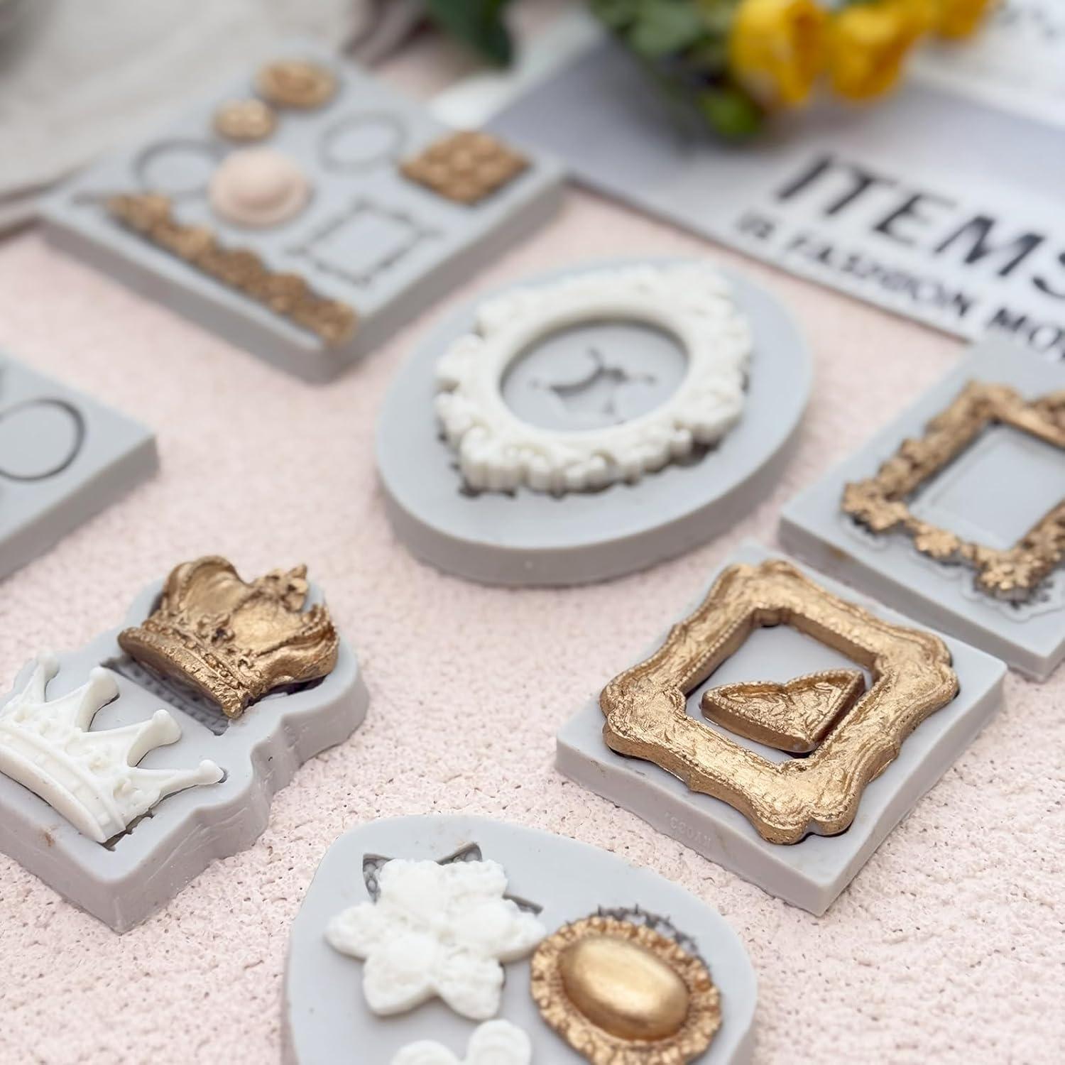 Molde de Silicona para Fondant Vintage 7 Piezas LLchunyun