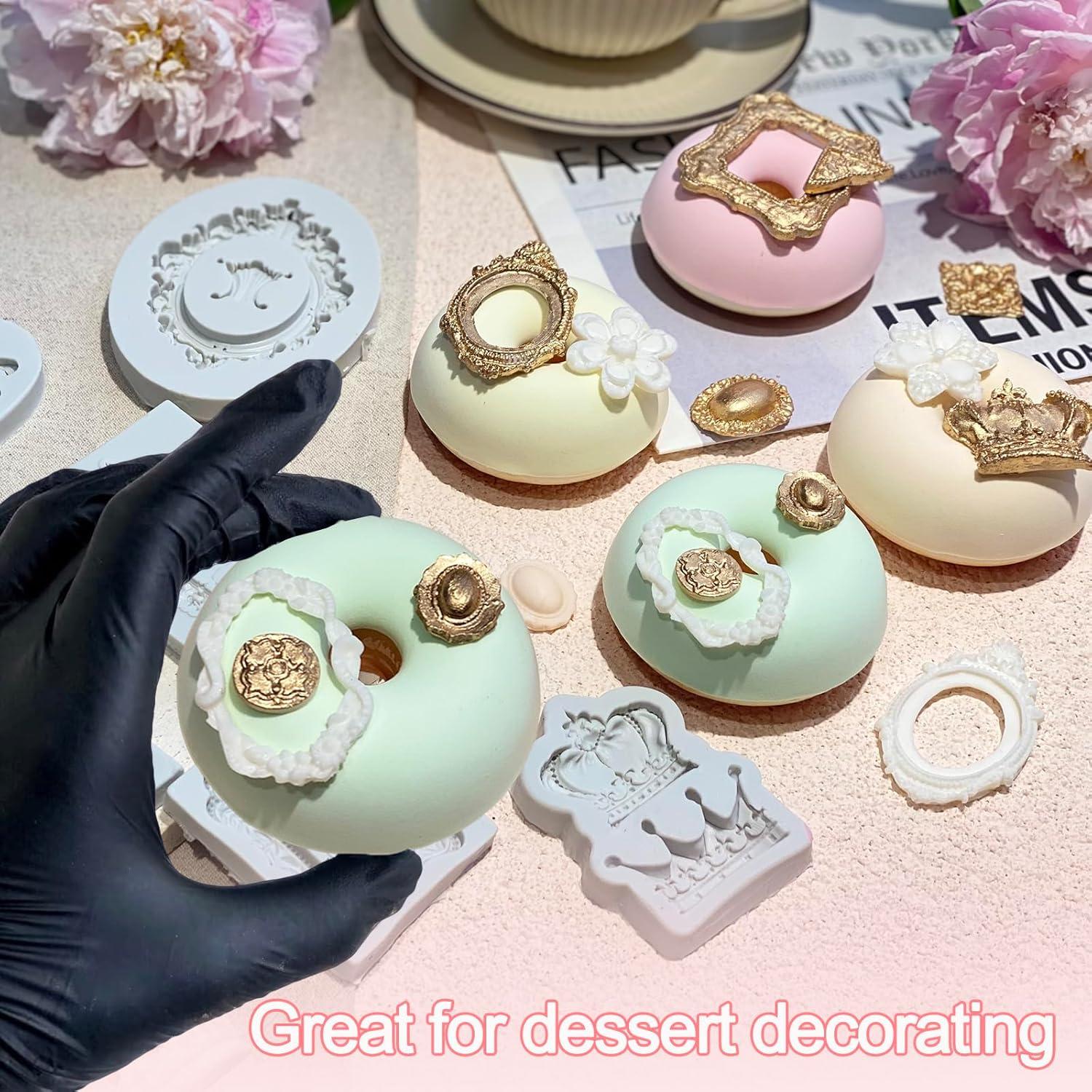 Molde de Silicona para Fondant Vintage 7 Piezas LLchunyun