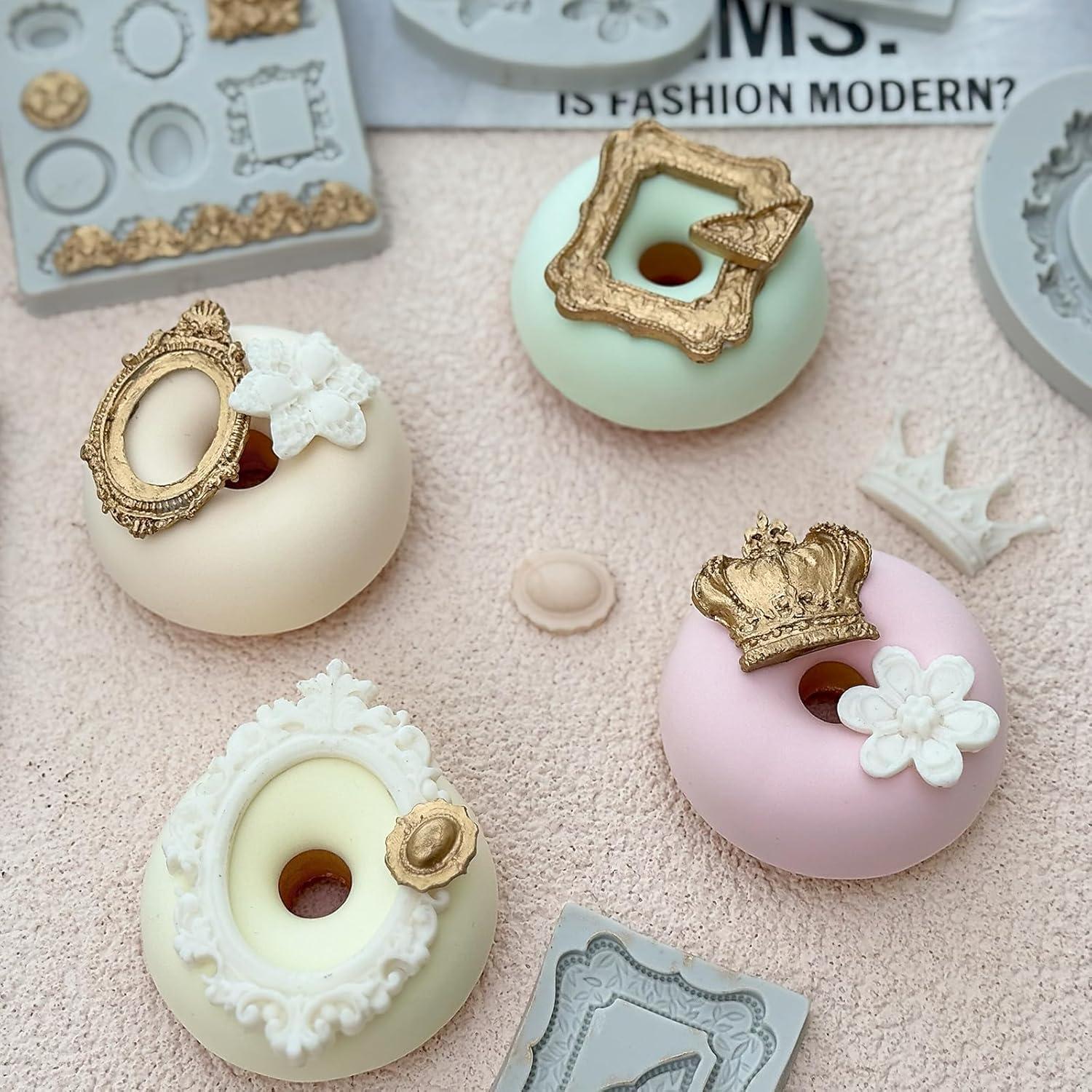 Molde de Silicona para Fondant Vintage 7 Piezas LLchunyun