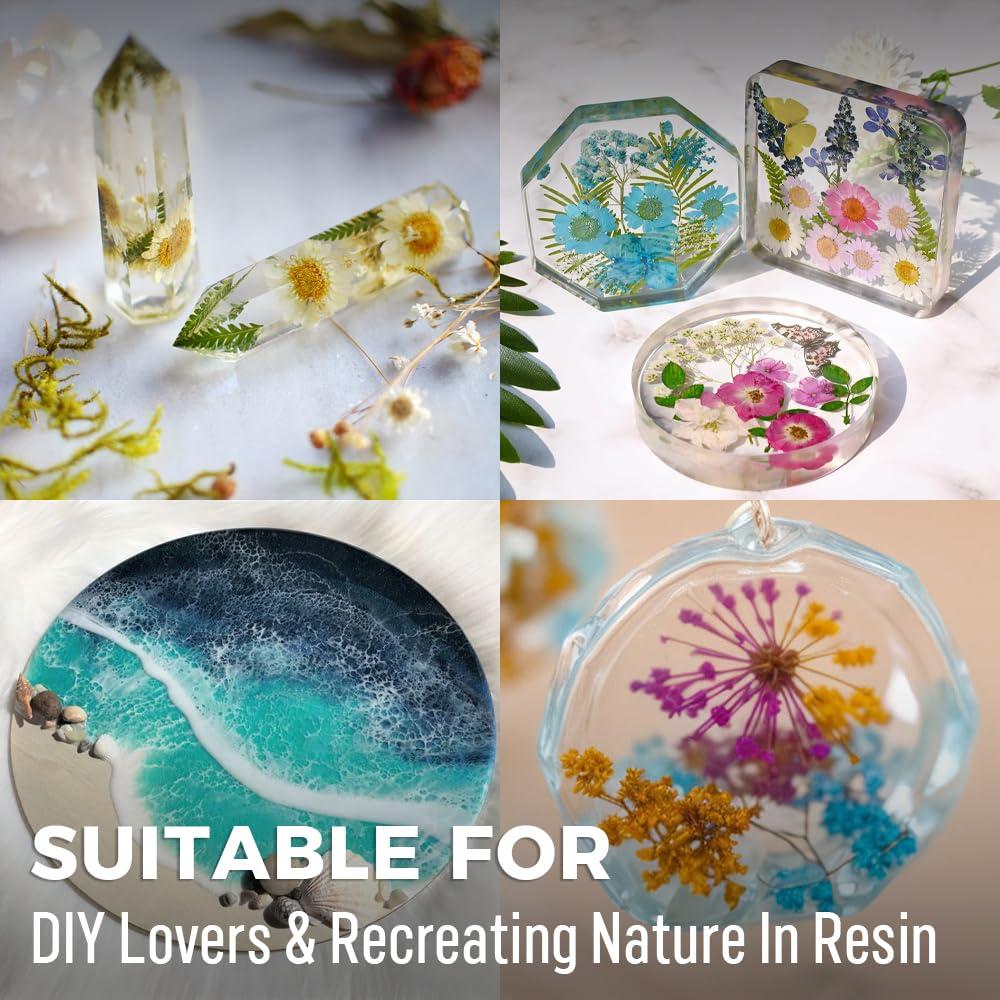 Kit de Resina Epóxica TQELFSS 8 OZ, Curado Rápido y Autonivelante