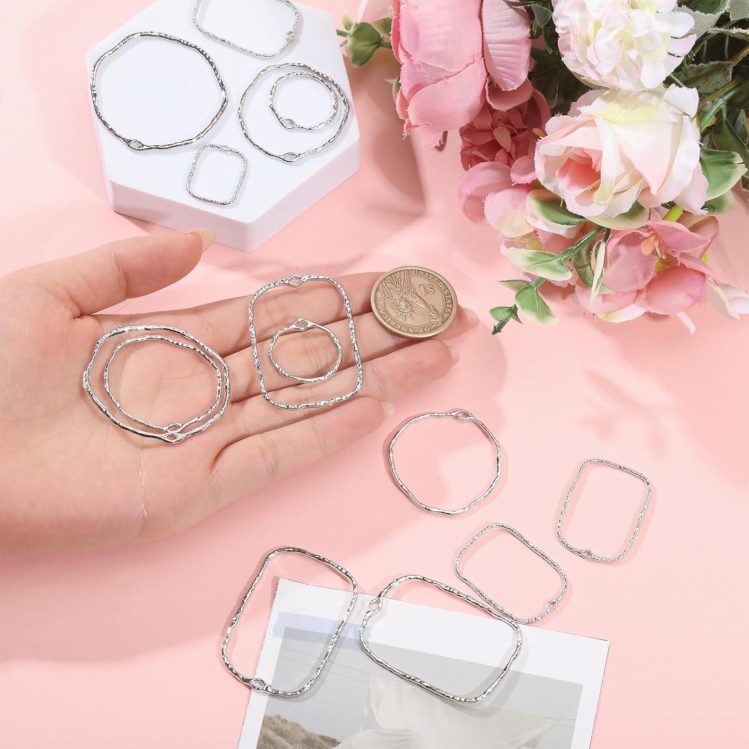 CHGCRAFT 48 Piezas Colgantes Abiertos Aleación para DIY