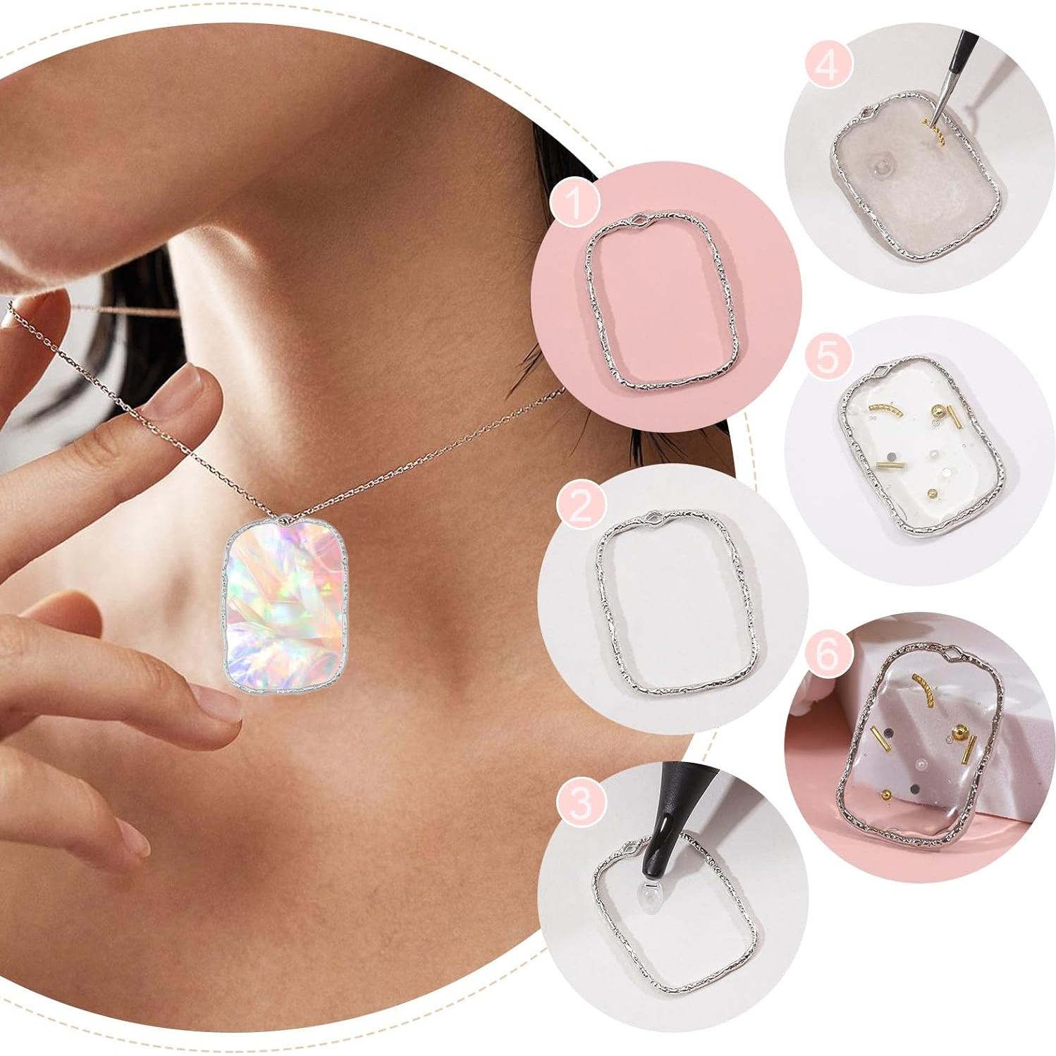 CHGCRAFT 48 Piezas Colgantes Abiertos Aleación para DIY