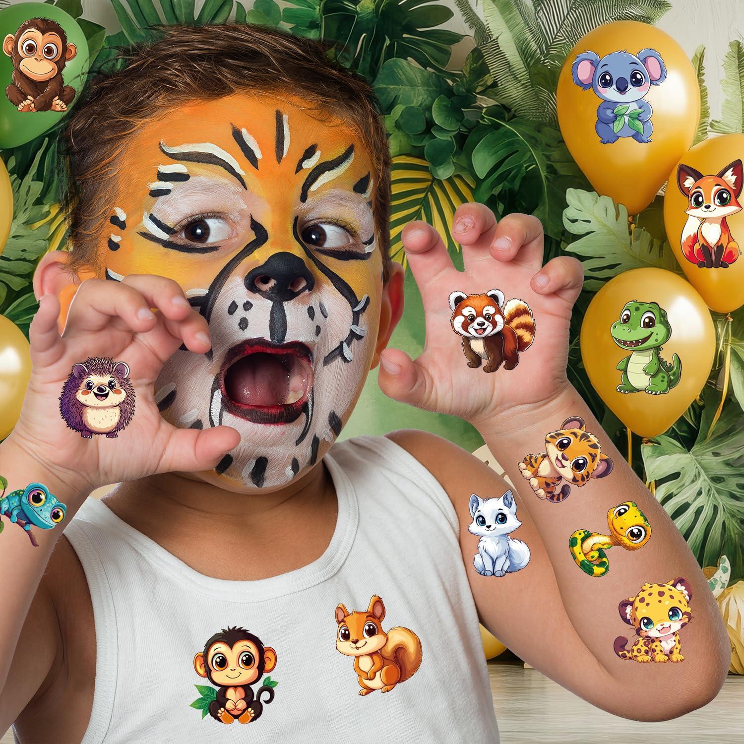 Tatuajes Temporales JCFIRE para Niños - 102 Estilos Animales