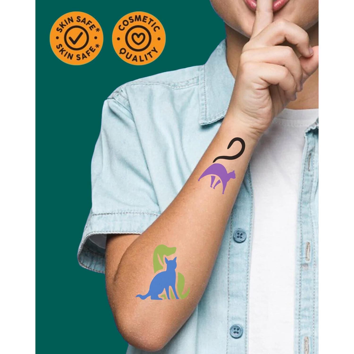 Marcadores de Tatuajes Temporales Metker 16 Colores + 77 Plantillas