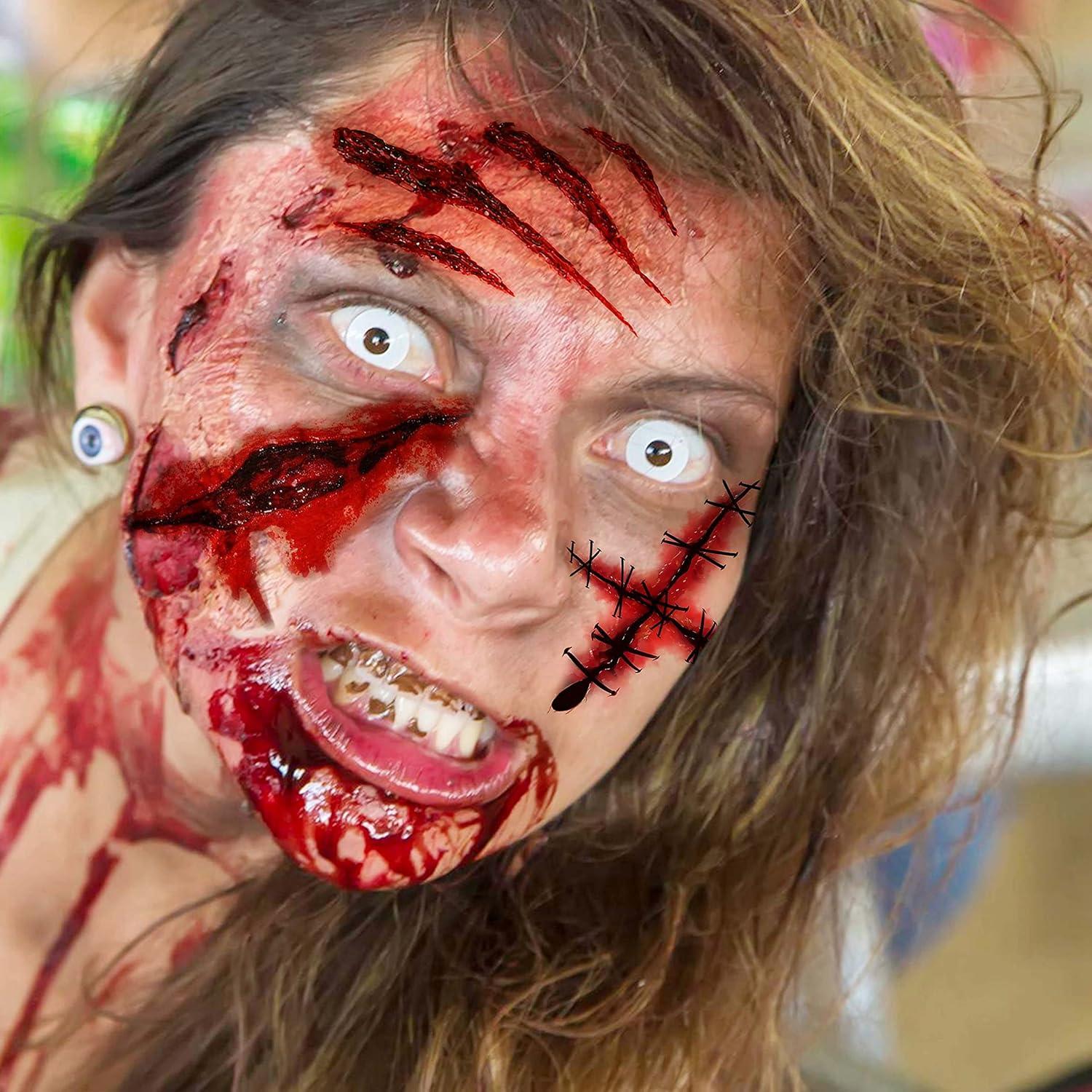 Tatuajes Temporales FANRUI 8 Hojas Cicatrices Halloween 21.6x25.9CM