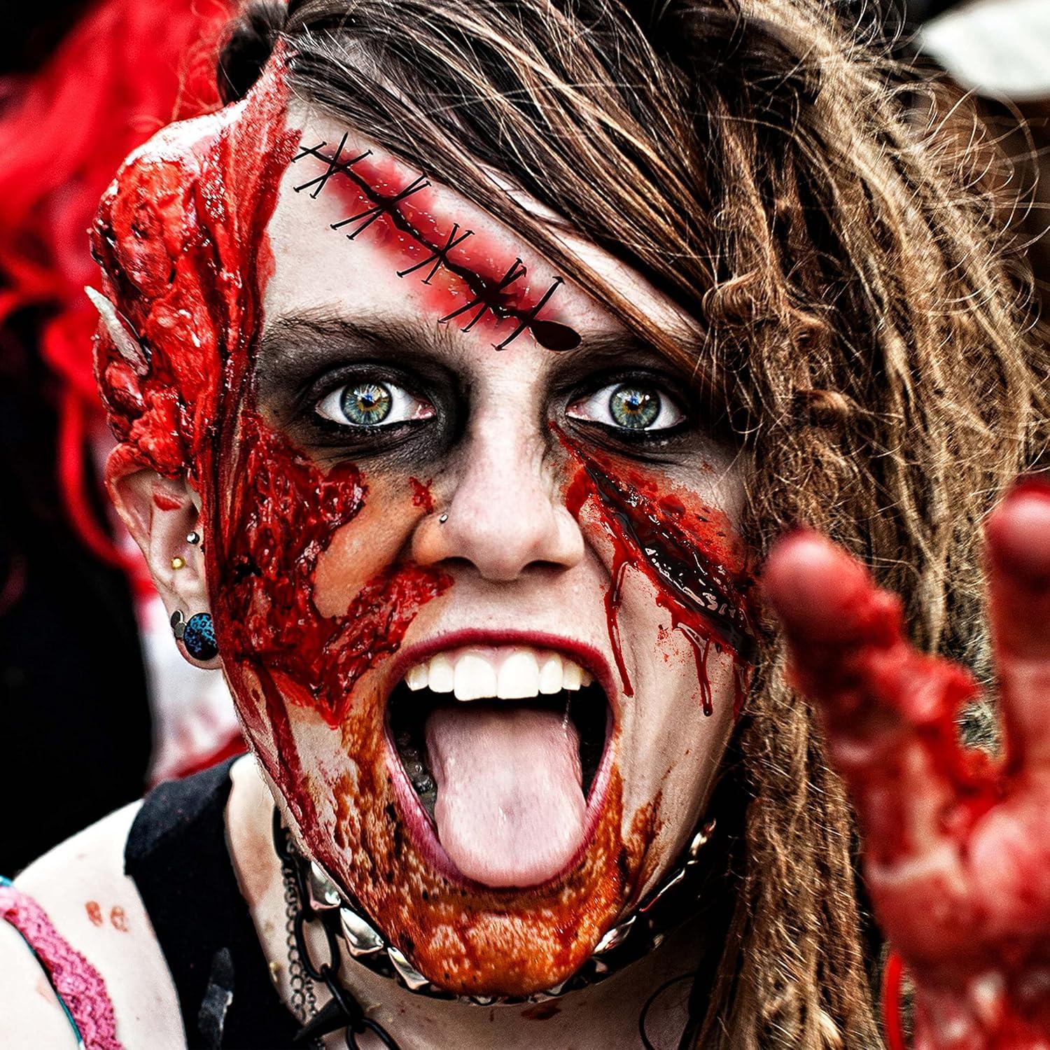 Tatuajes Temporales FANRUI 8 Hojas Cicatrices Halloween 21.6x25.9CM