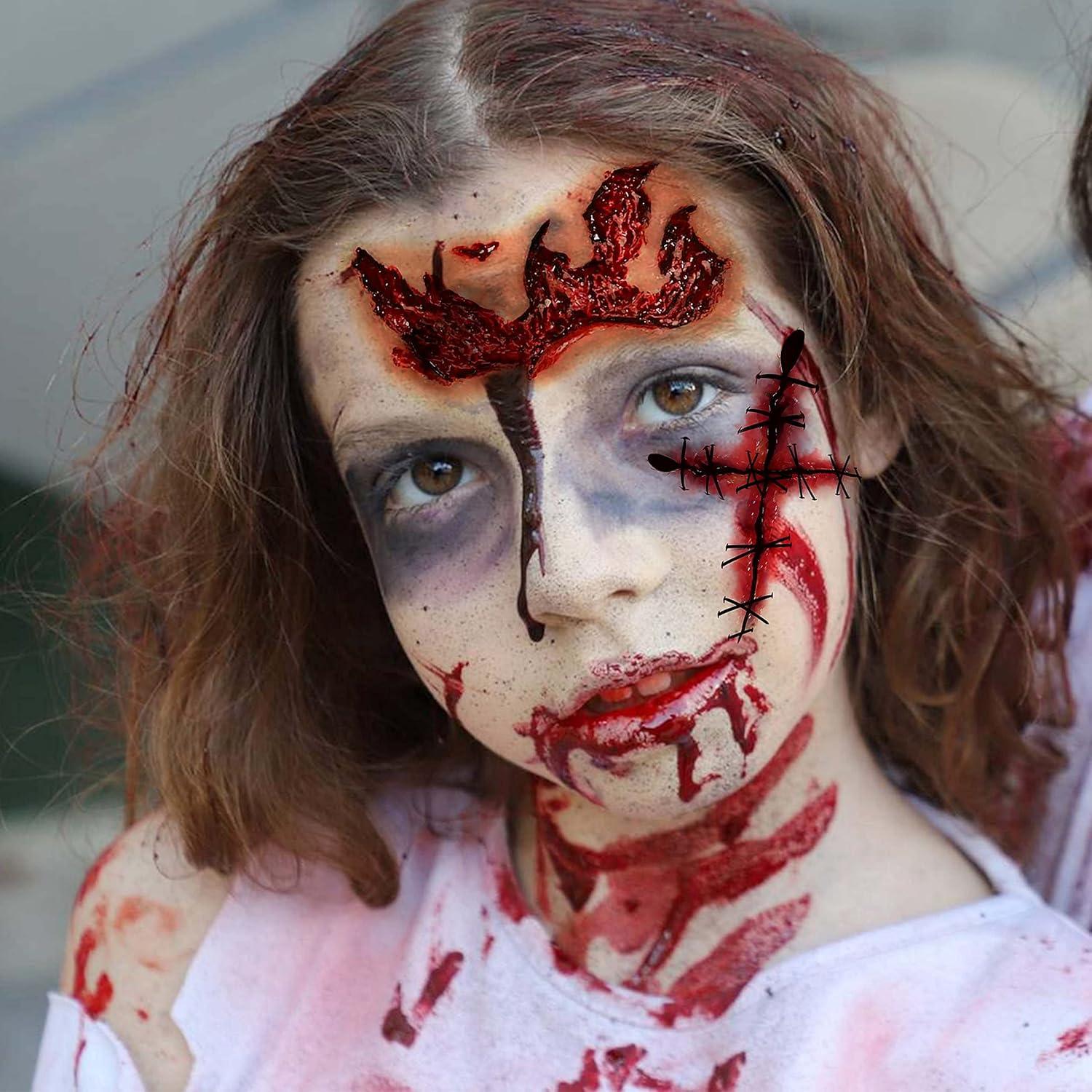 Tatuajes Temporales FANRUI 8 Hojas Cicatrices Halloween 21.6x25.9CM