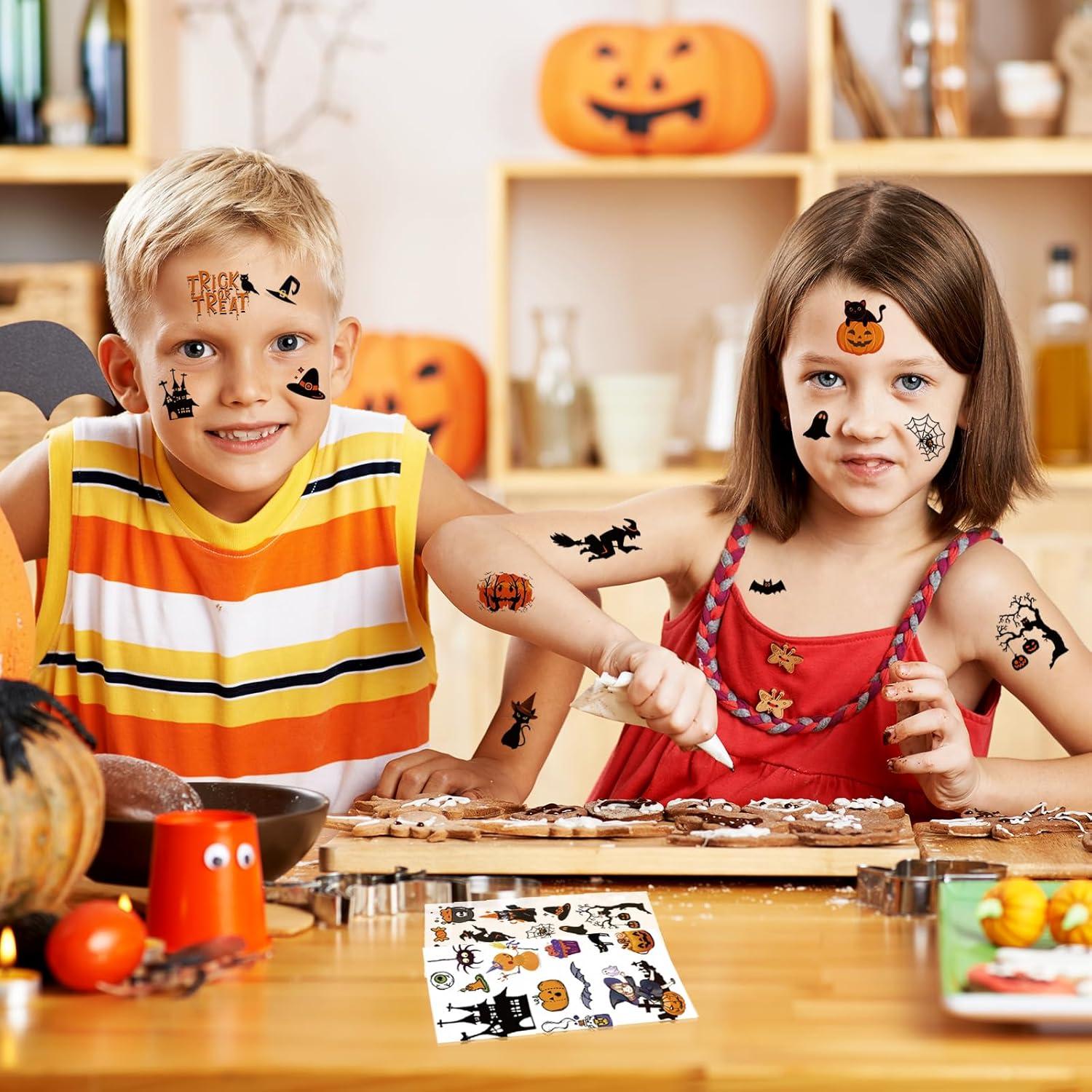 Tatuajes Temporales de Halloween Hotoyannia - 30 Hojas 380+ PCS