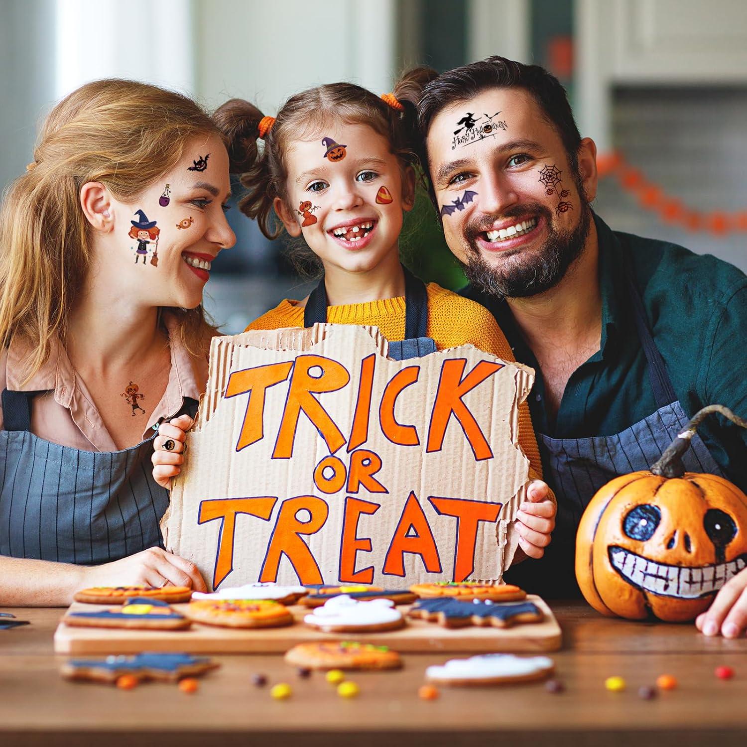 Tatuajes Temporales de Halloween Hotoyannia - 30 Hojas 380+ PCS