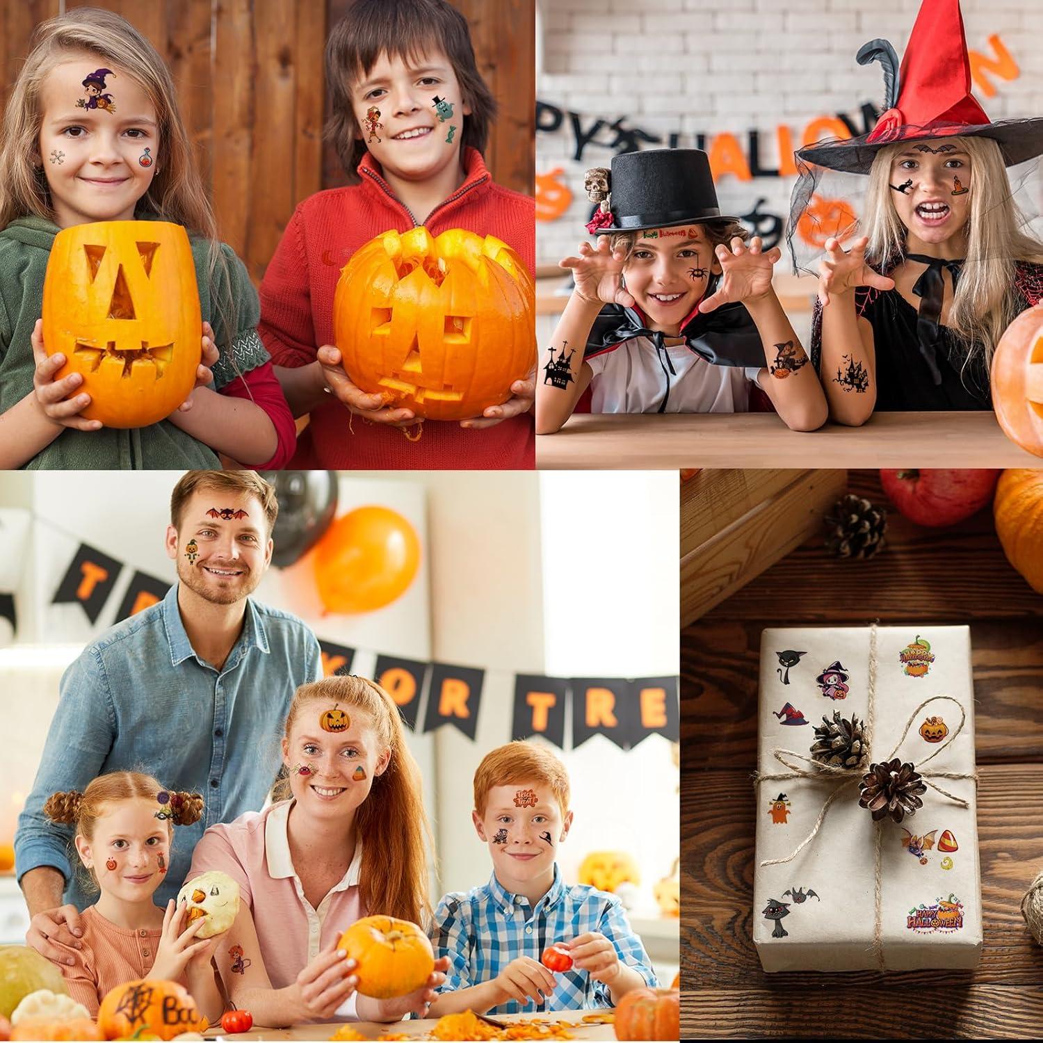 Tatuajes Temporales de Halloween Hotoyannia - 30 Hojas 380+ PCS