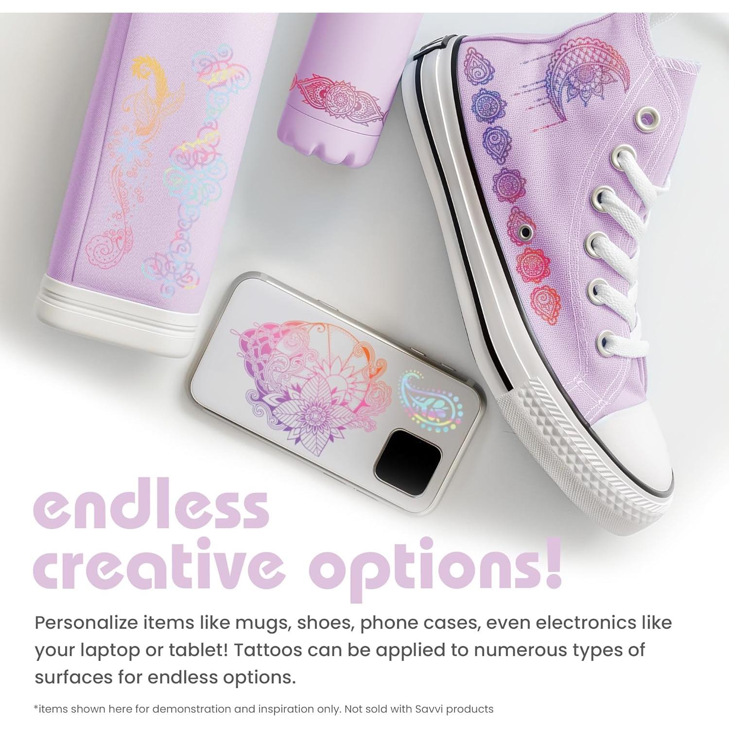 Tatuajes Temporales de Henna Savvi - 25 Diseños Seguros para Piel