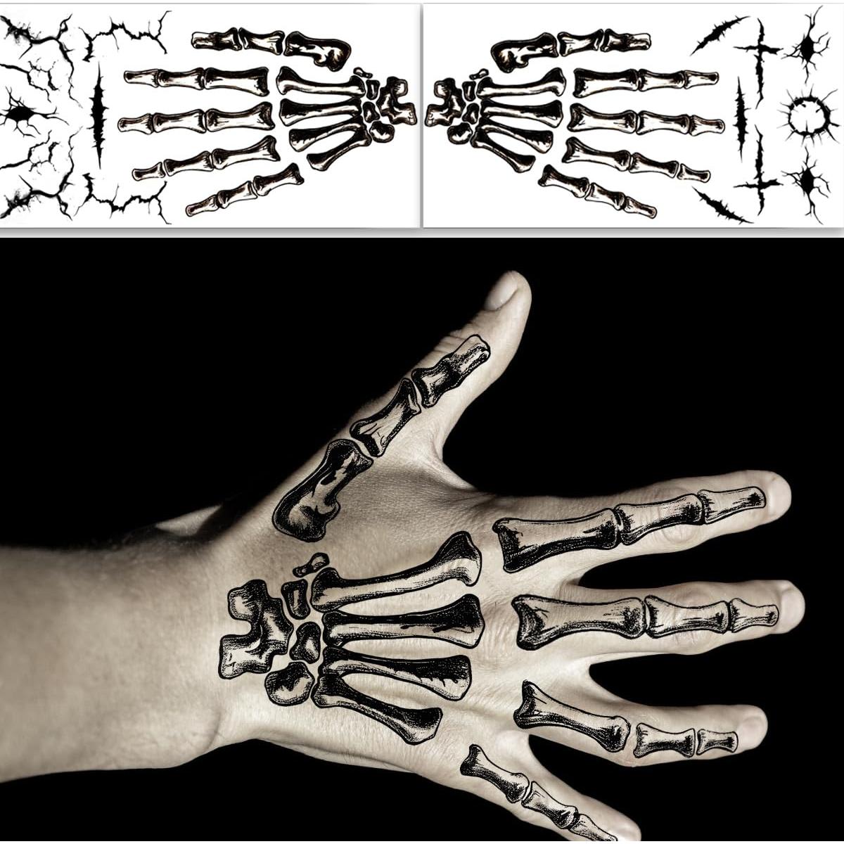 Tatuajes Faciales de Halloween ENYACOS - Payaso, Zombie, Heridas