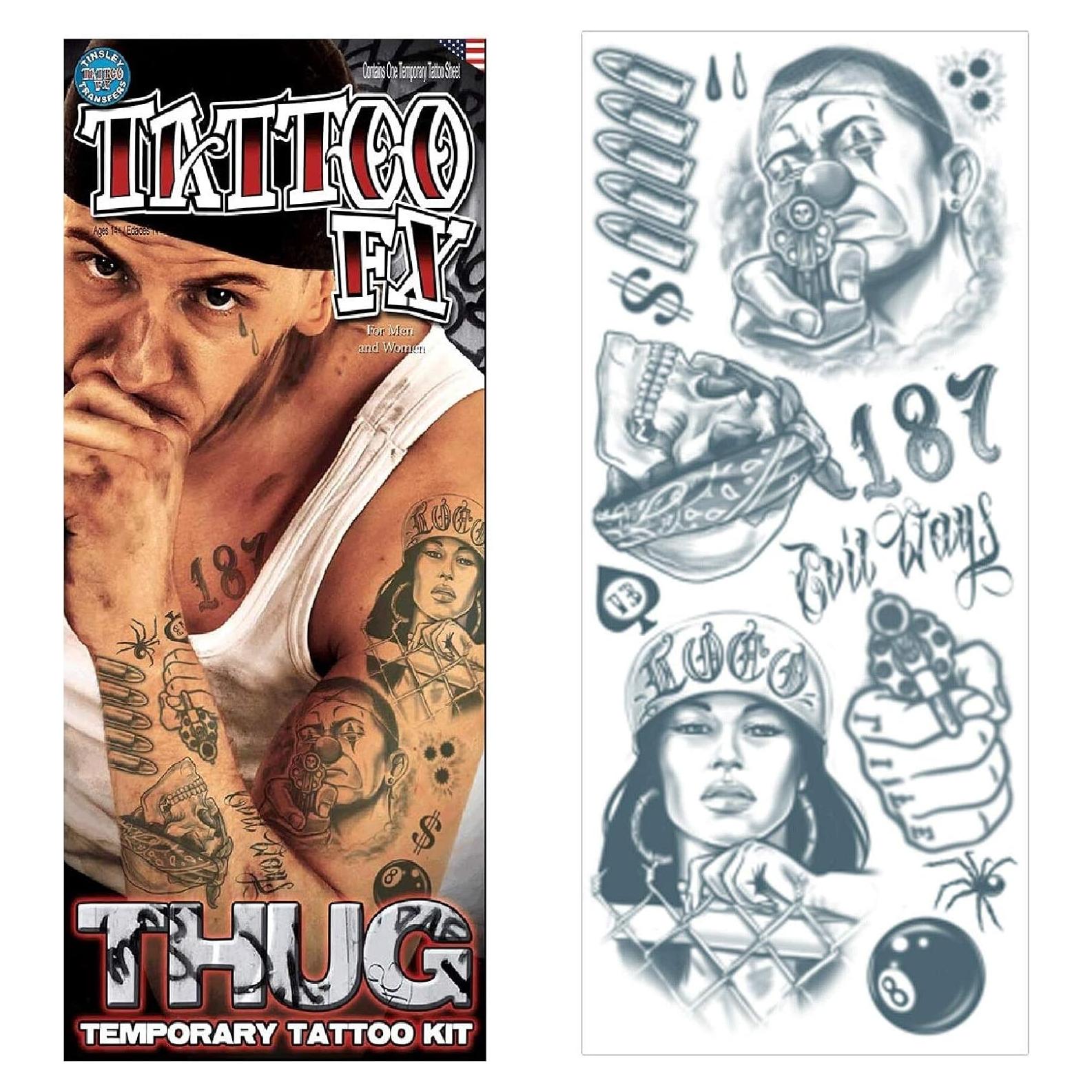 Kit de Disfraz Tatuajes Temporales Epic Armoury 14 Piezas