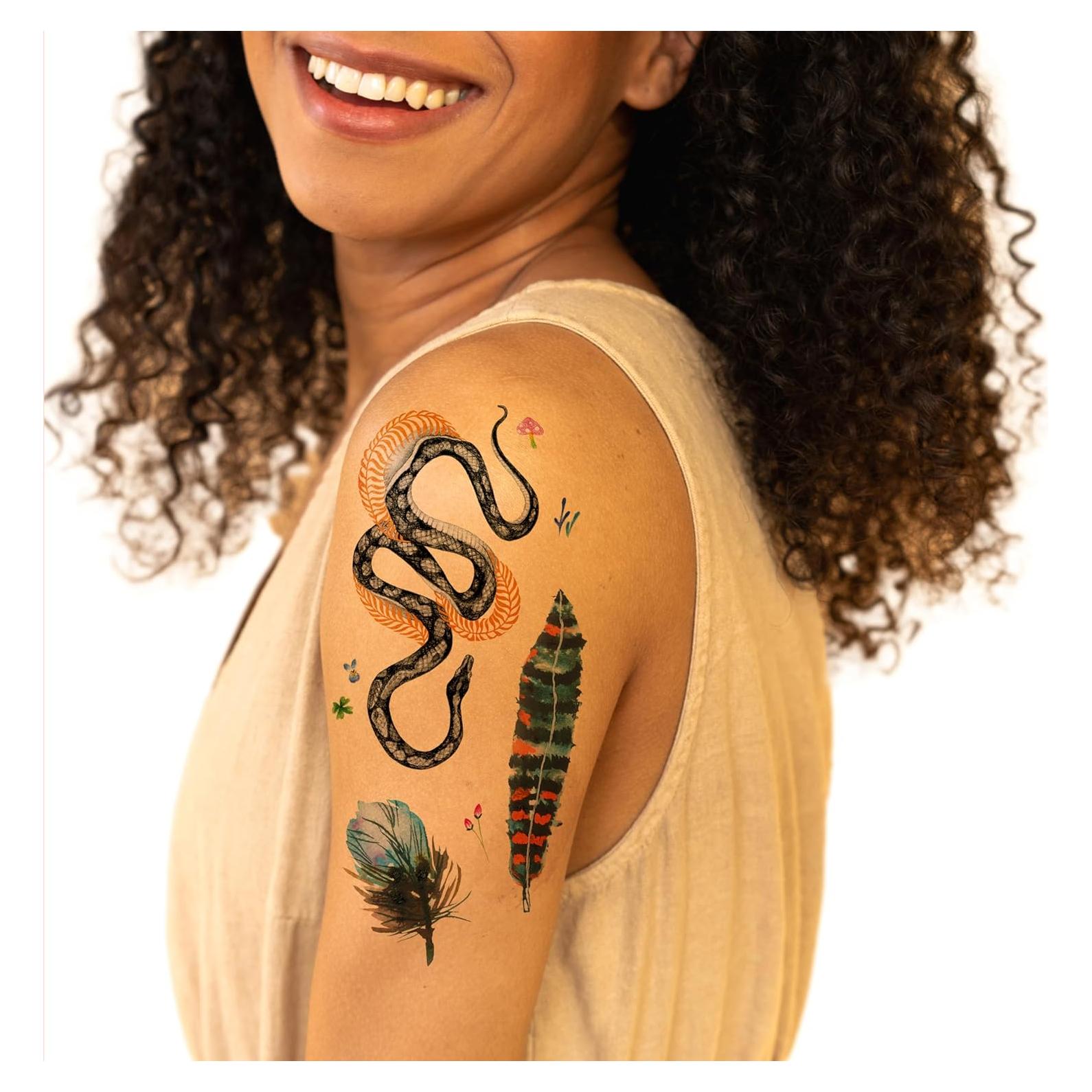 Tatuajes Temporales Tattly Festival - 75 Piezas Veganas