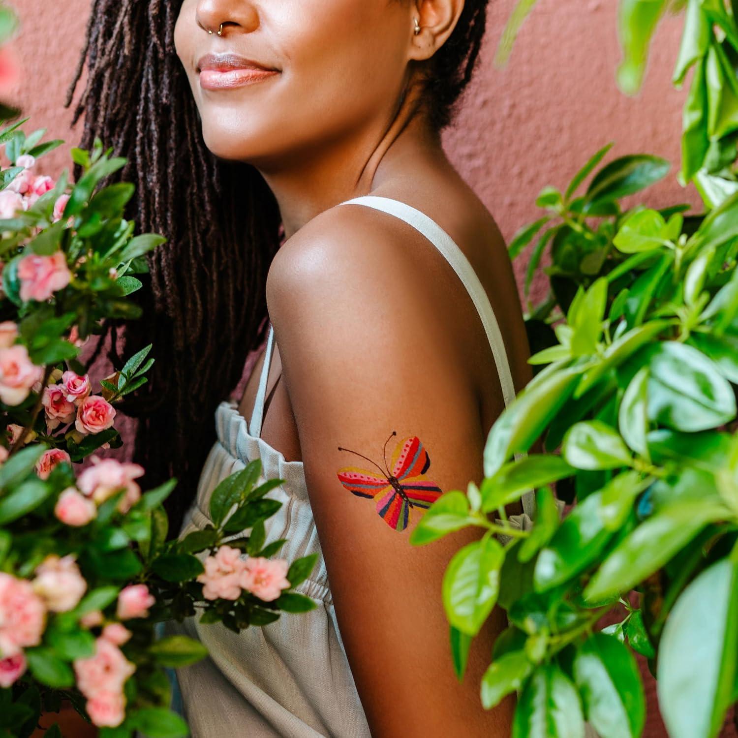 Tatuajes Temporales Tattly Festival - 75 Piezas Veganas