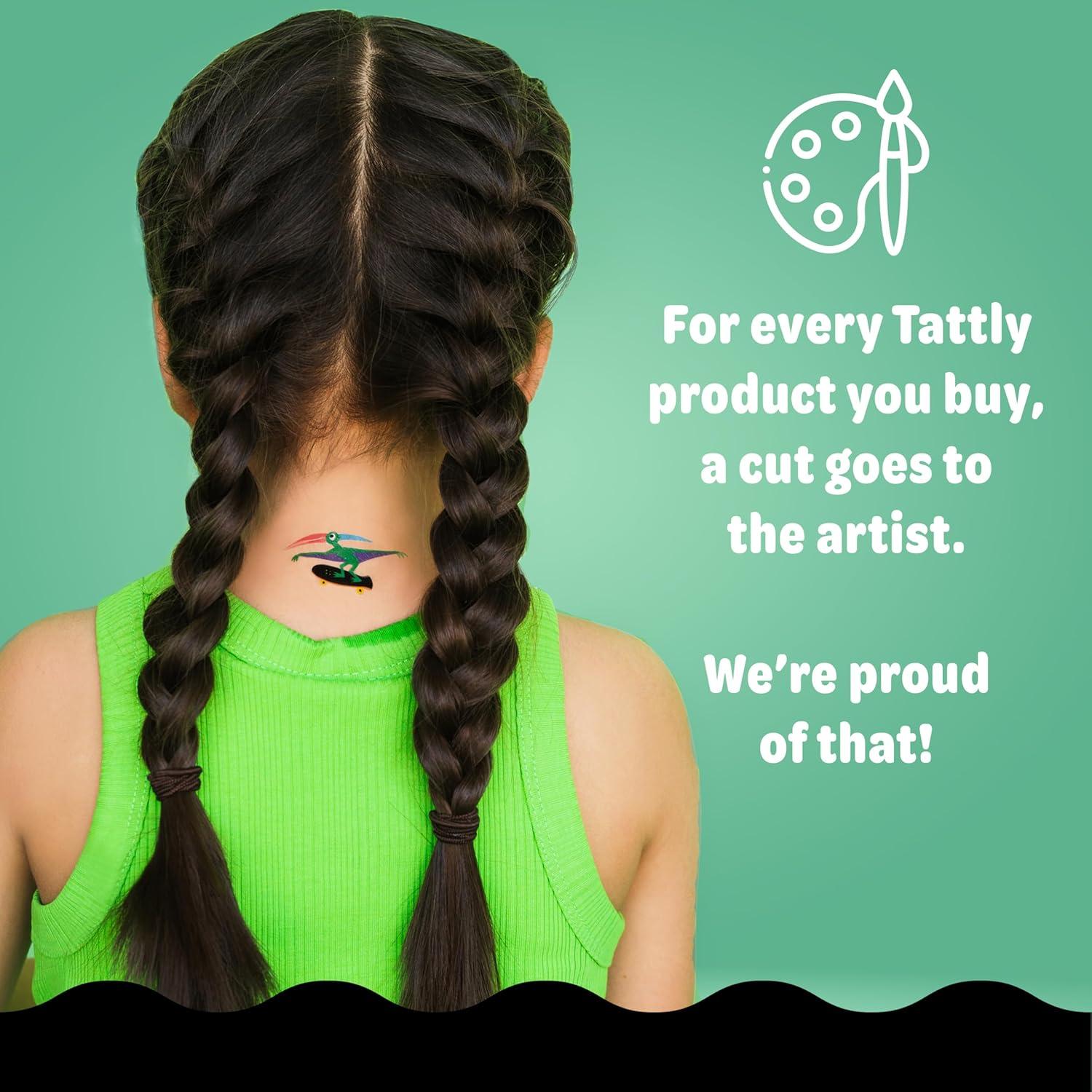 Tatuajes Temporales Tattly Festival - 75 Piezas Veganas