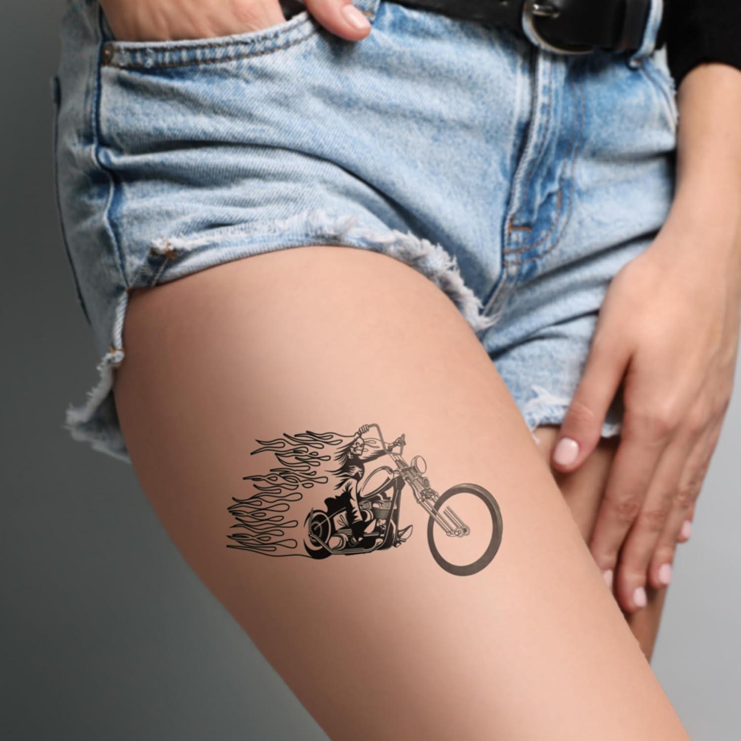 Kit de Tatuajes Temporales Motociclista Halloween - 11 Diseños