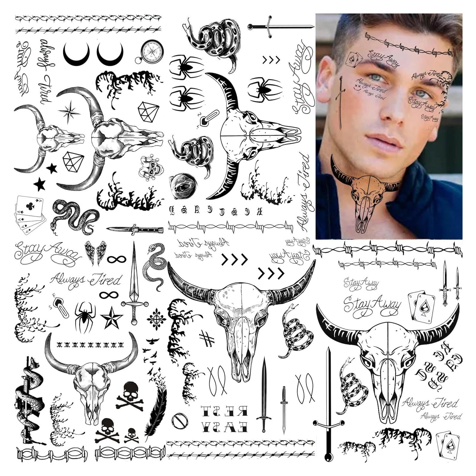 Set de 5 Tatuajes Temporales Halloween GOROMON para Adultos