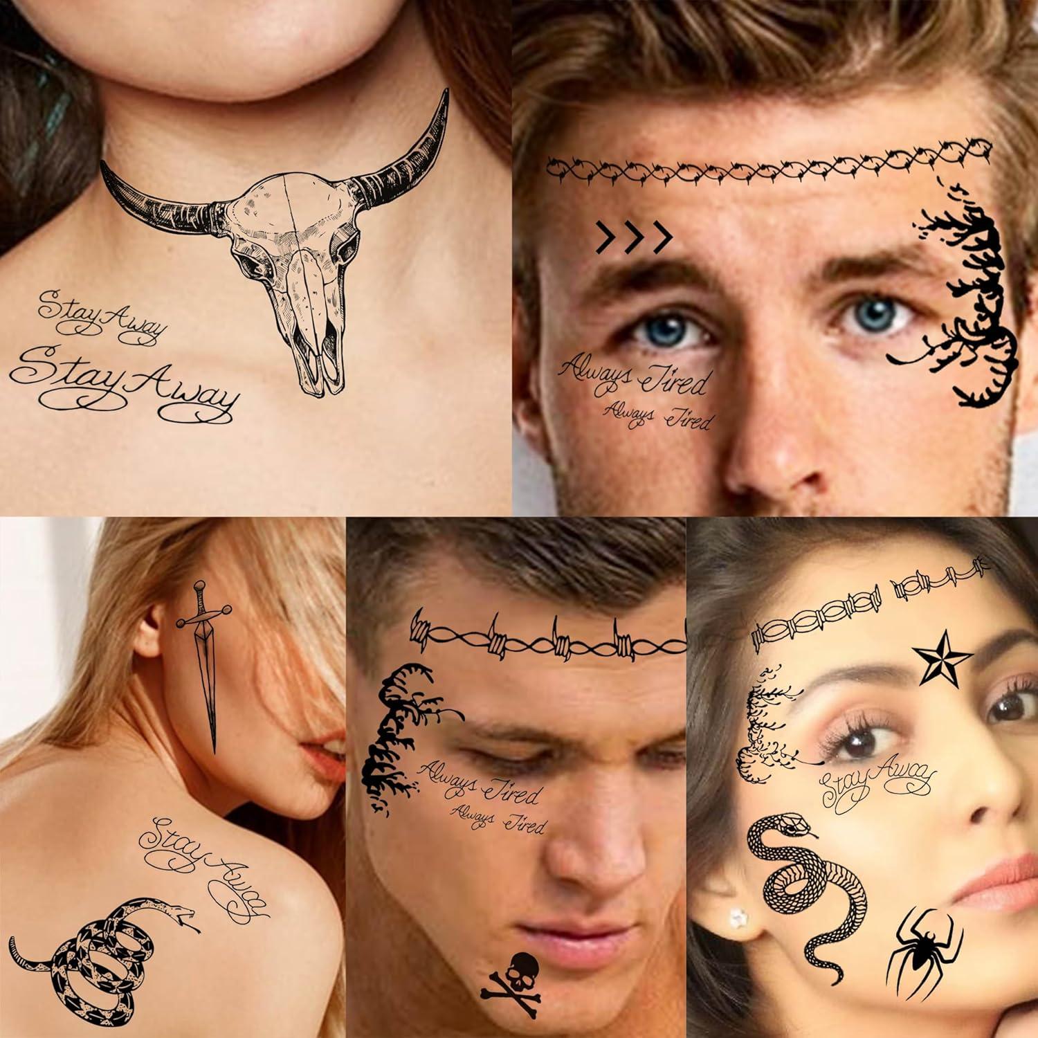 Set de 5 Tatuajes Temporales Halloween GOROMON para Adultos