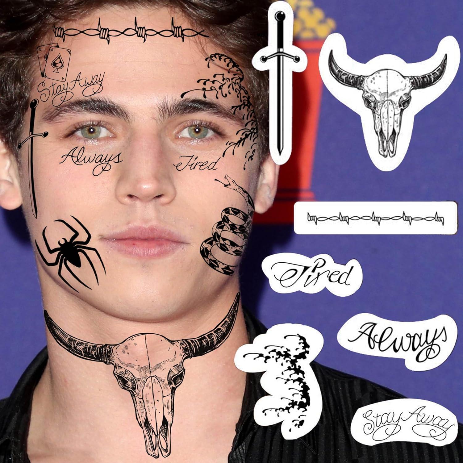 Set de 5 Tatuajes Temporales Halloween GOROMON para Adultos