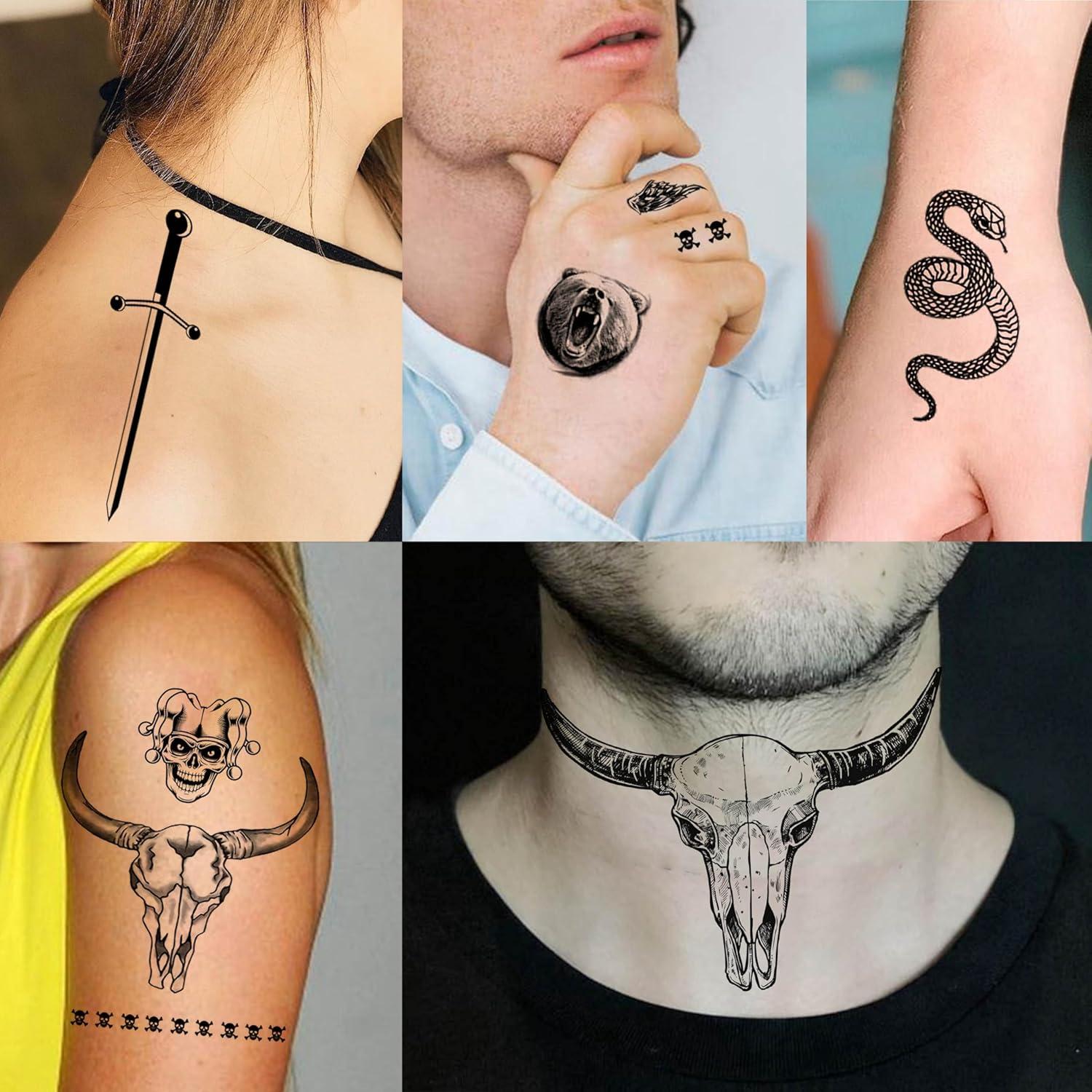 Set de 5 Tatuajes Temporales Halloween GOROMON para Adultos
