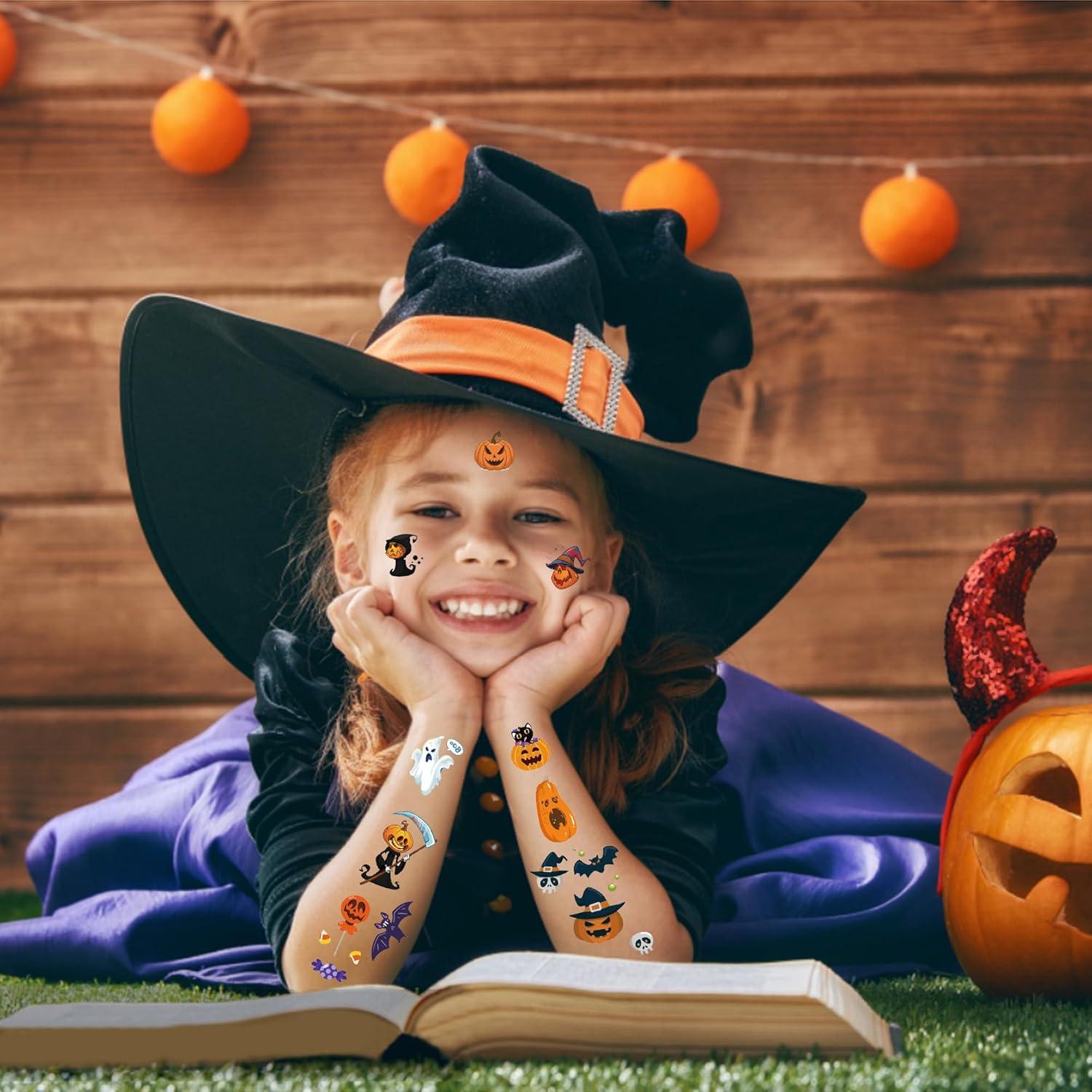 298 Tatuajes Temporales de Halloween para Niños - xutengy