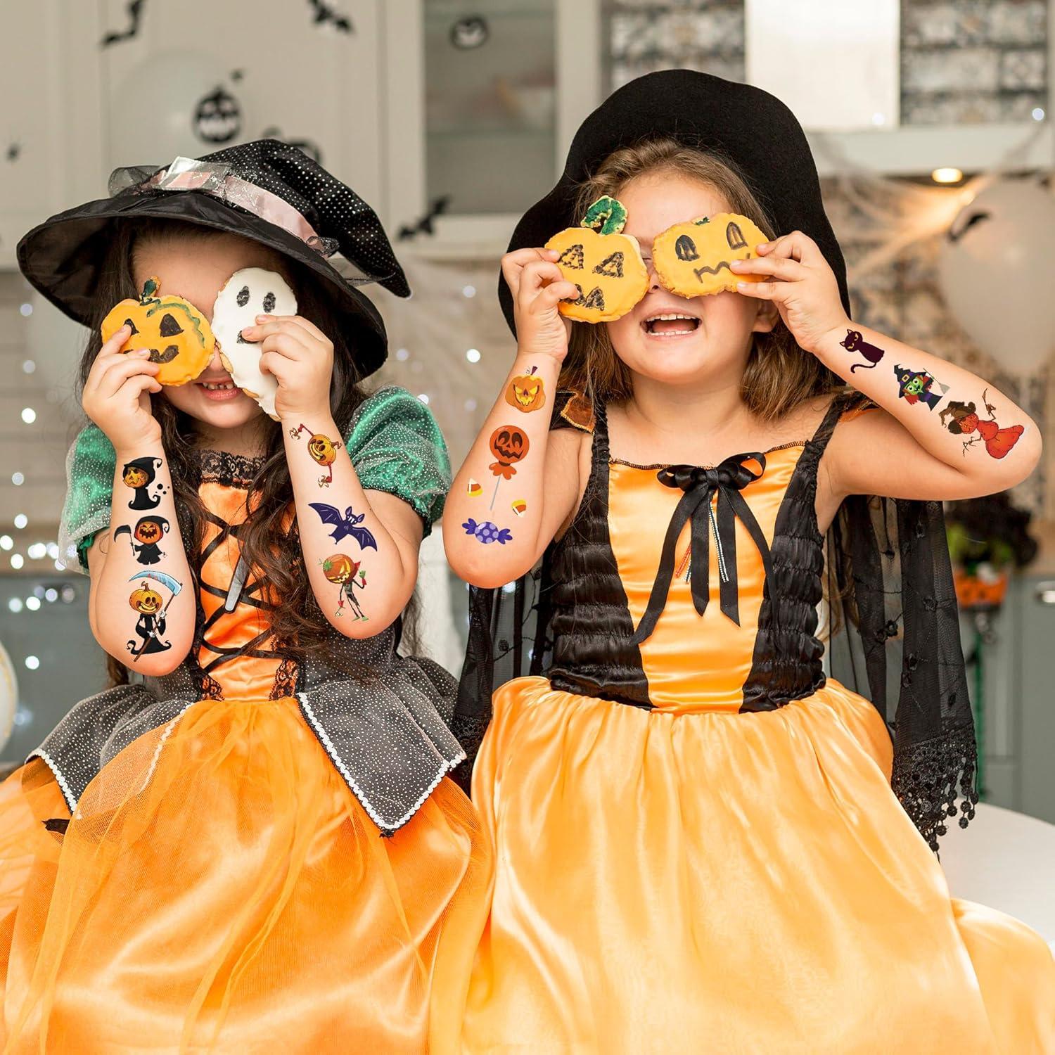 298 Tatuajes Temporales de Halloween para Niños - xutengy