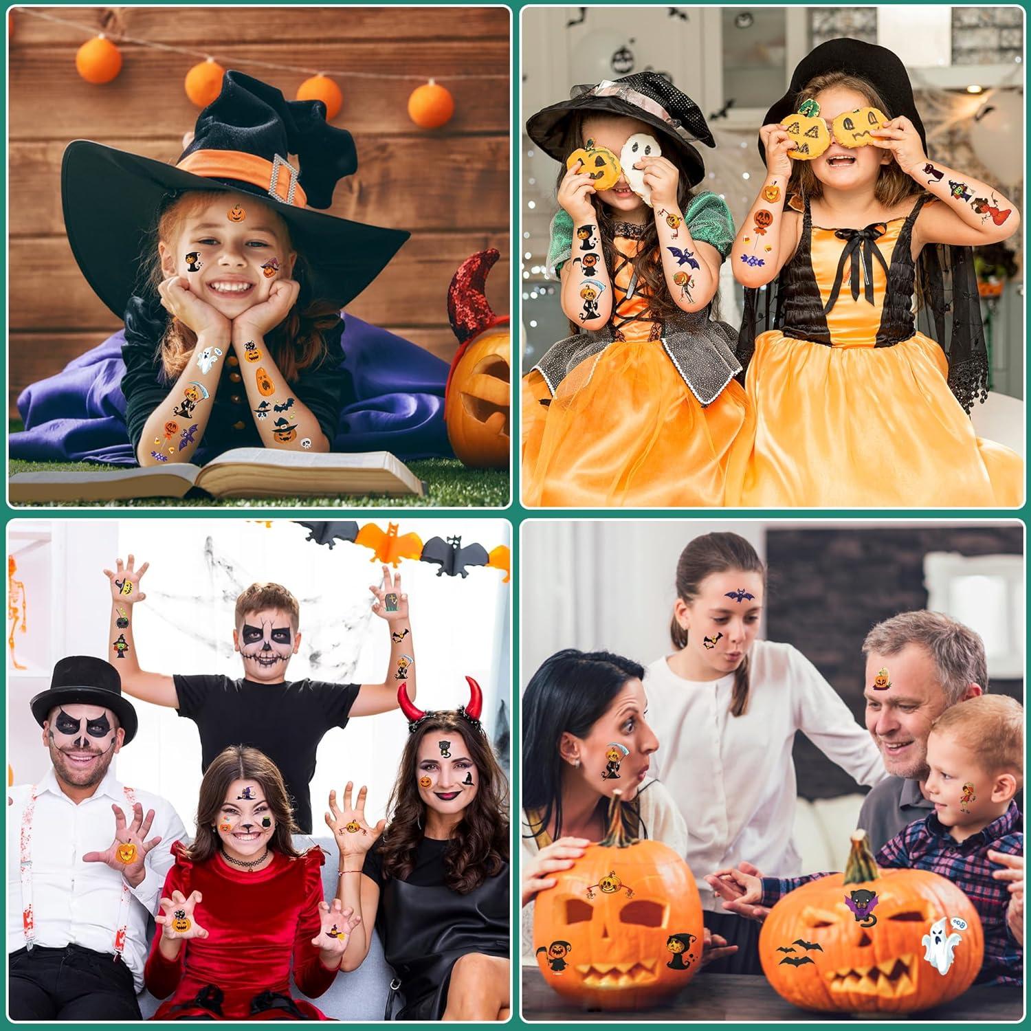 298 Tatuajes Temporales de Halloween para Niños - xutengy