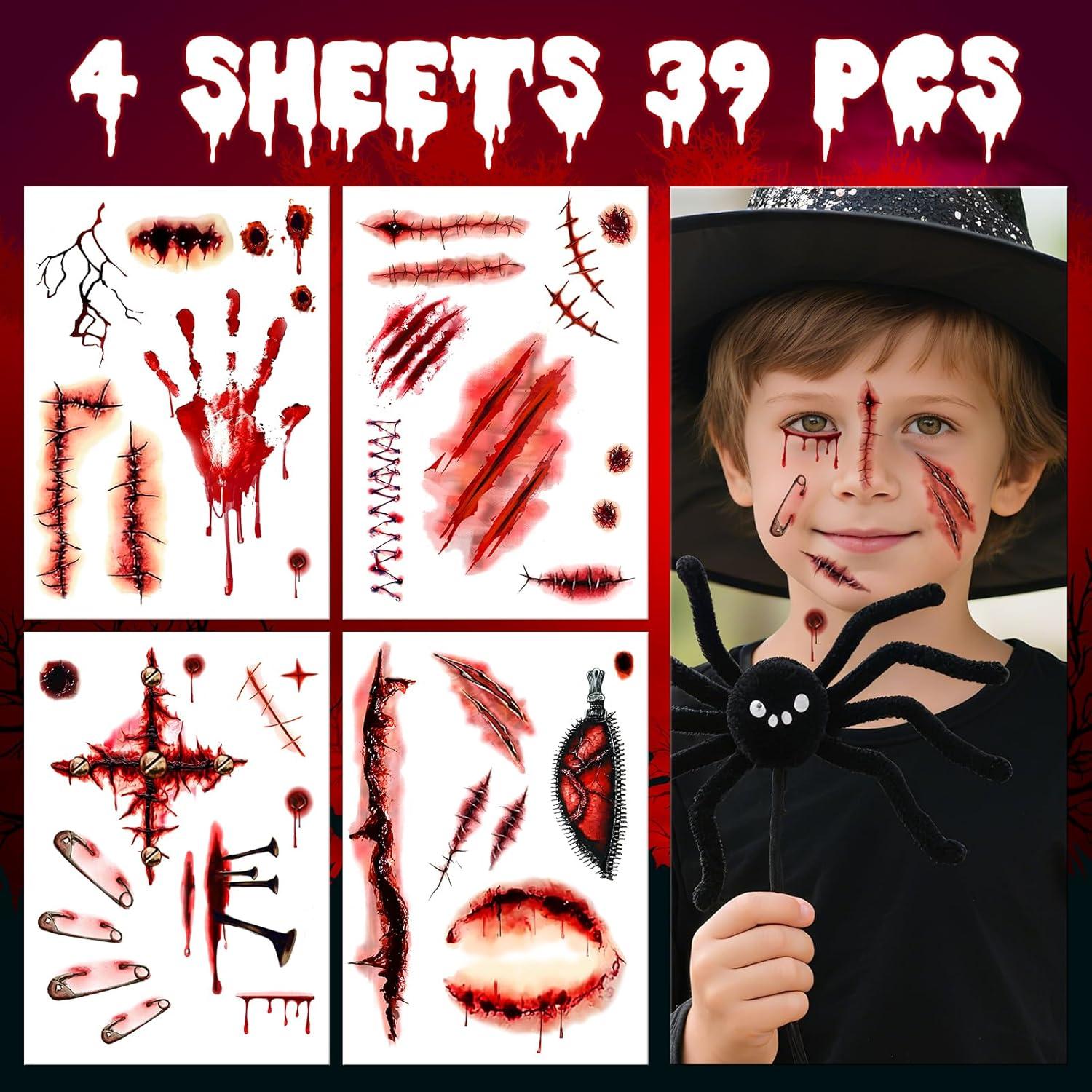 Kit de Maquillaje de Halloween Cerlaza - Tatuajes de Cicatrices