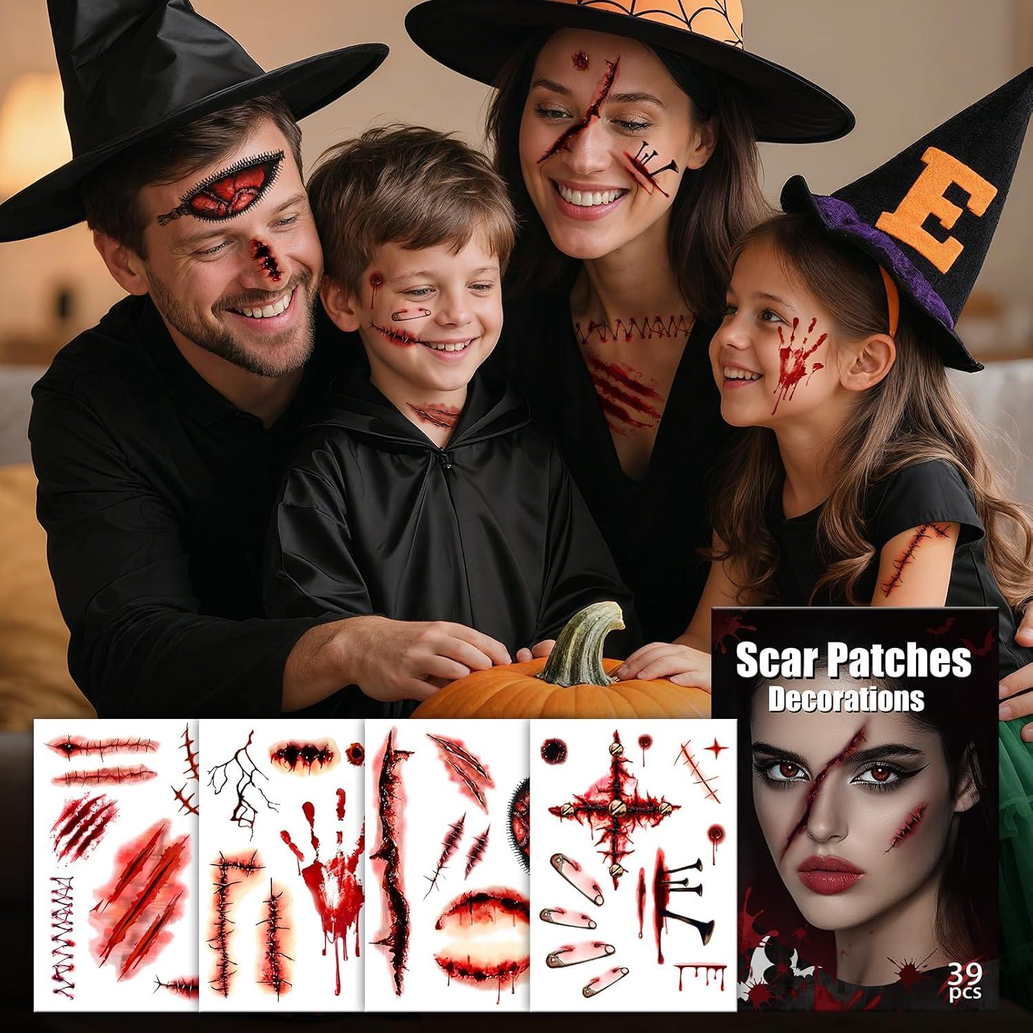 Kit de Maquillaje de Halloween Cerlaza - Tatuajes de Cicatrices