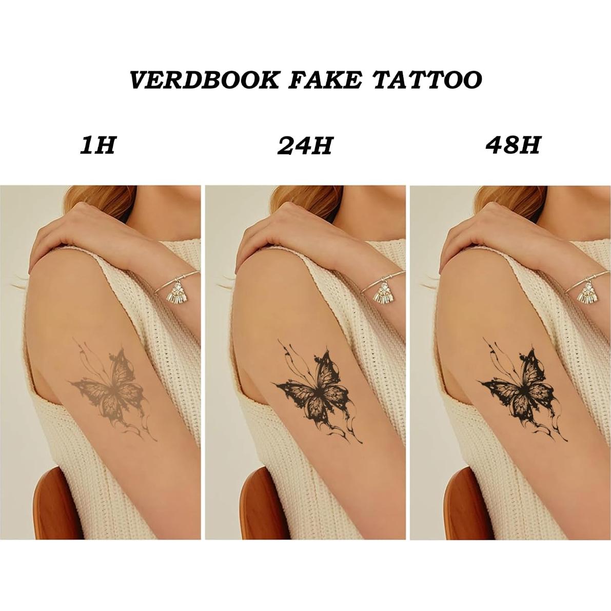 Tatuajes Temporales Impermeables VERDBOOK Lirio Manchado - 2 Hojas