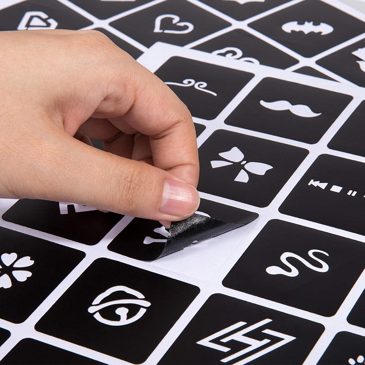 Plantillas de Tatuajes Temporales Kesoto 304pcs 15 Hojas