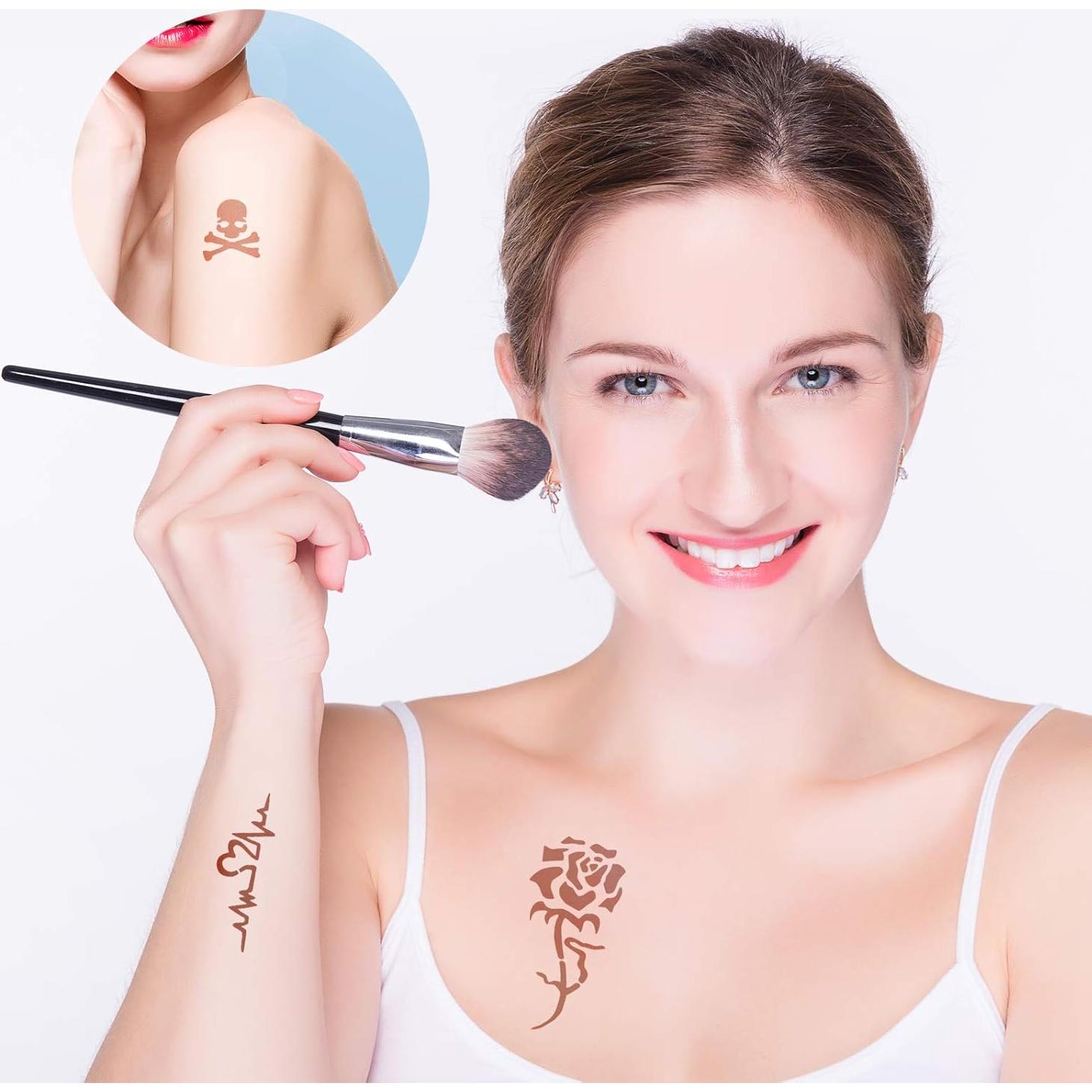 Plantillas de Tatuajes Temporales Kesoto 304pcs 15 Hojas